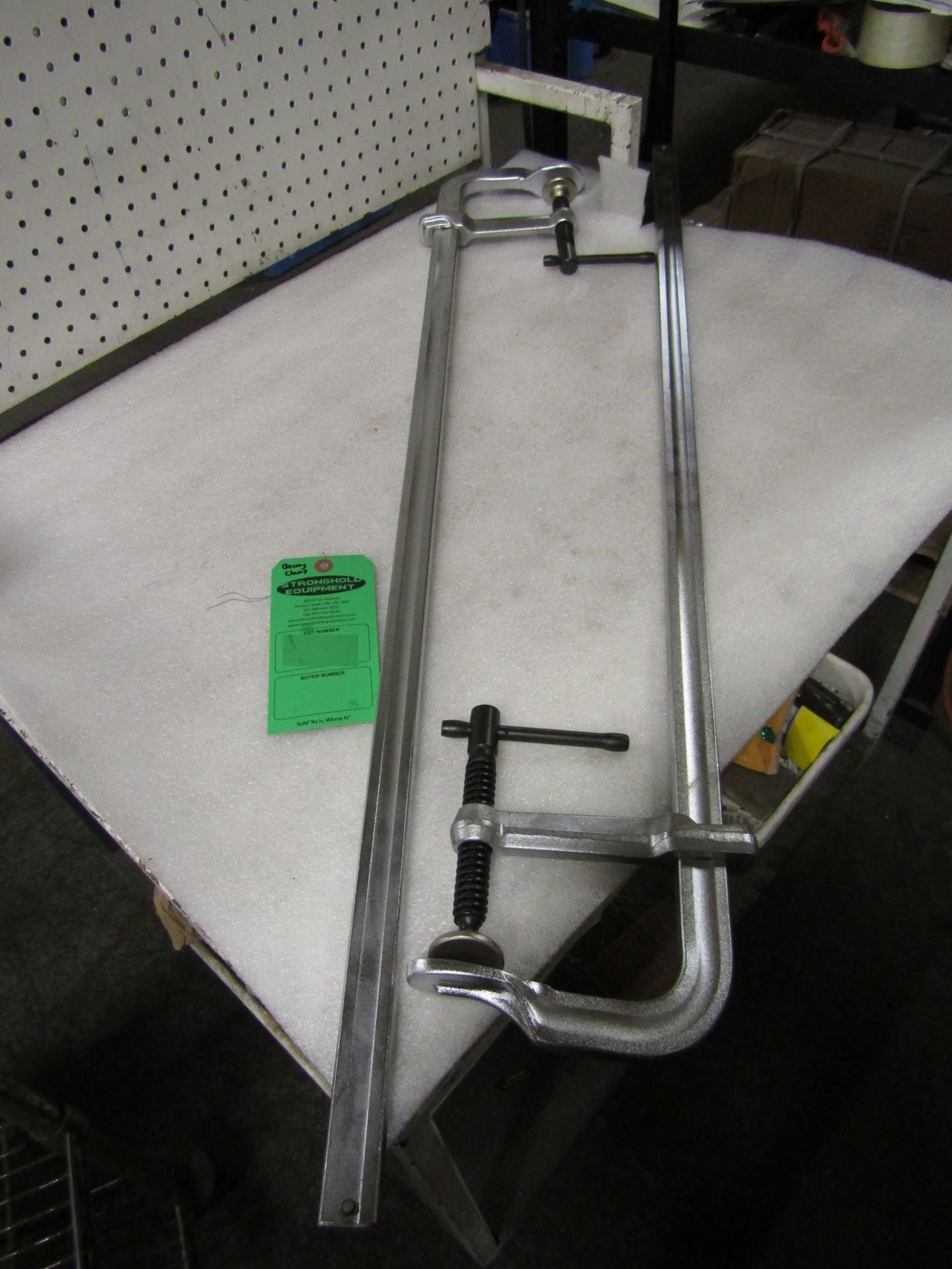 Lot of 2 MINT LONG BESSEY style F-CLAMPS - UNUSED-NEW 52" unit