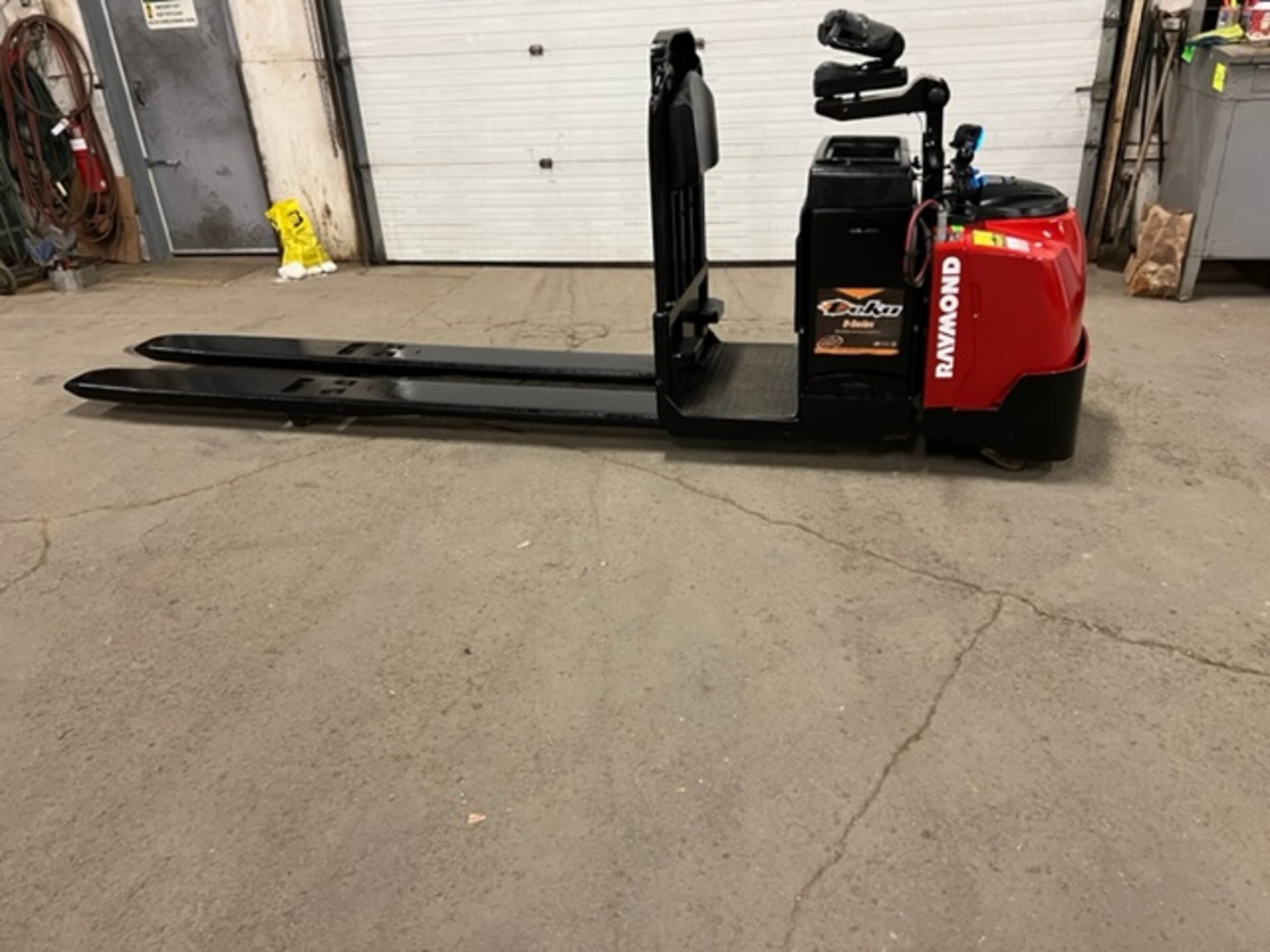 MINT 2015 Raymond Electric Walk Behind Walkie 8' LONG FORKS 6000lbs capacity Powered Pallet Cart