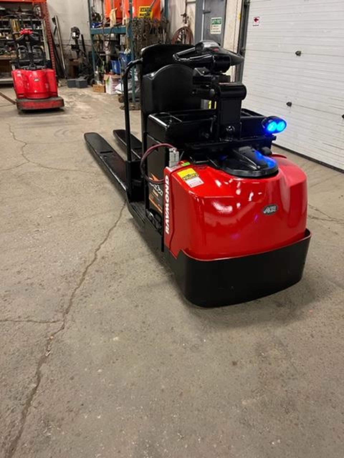 MINT 2015 Raymond Electric Walk Behind Walkie 8' LONG FORKS 6000lbs capacity Powered Pallet Cart - Image 3 of 3