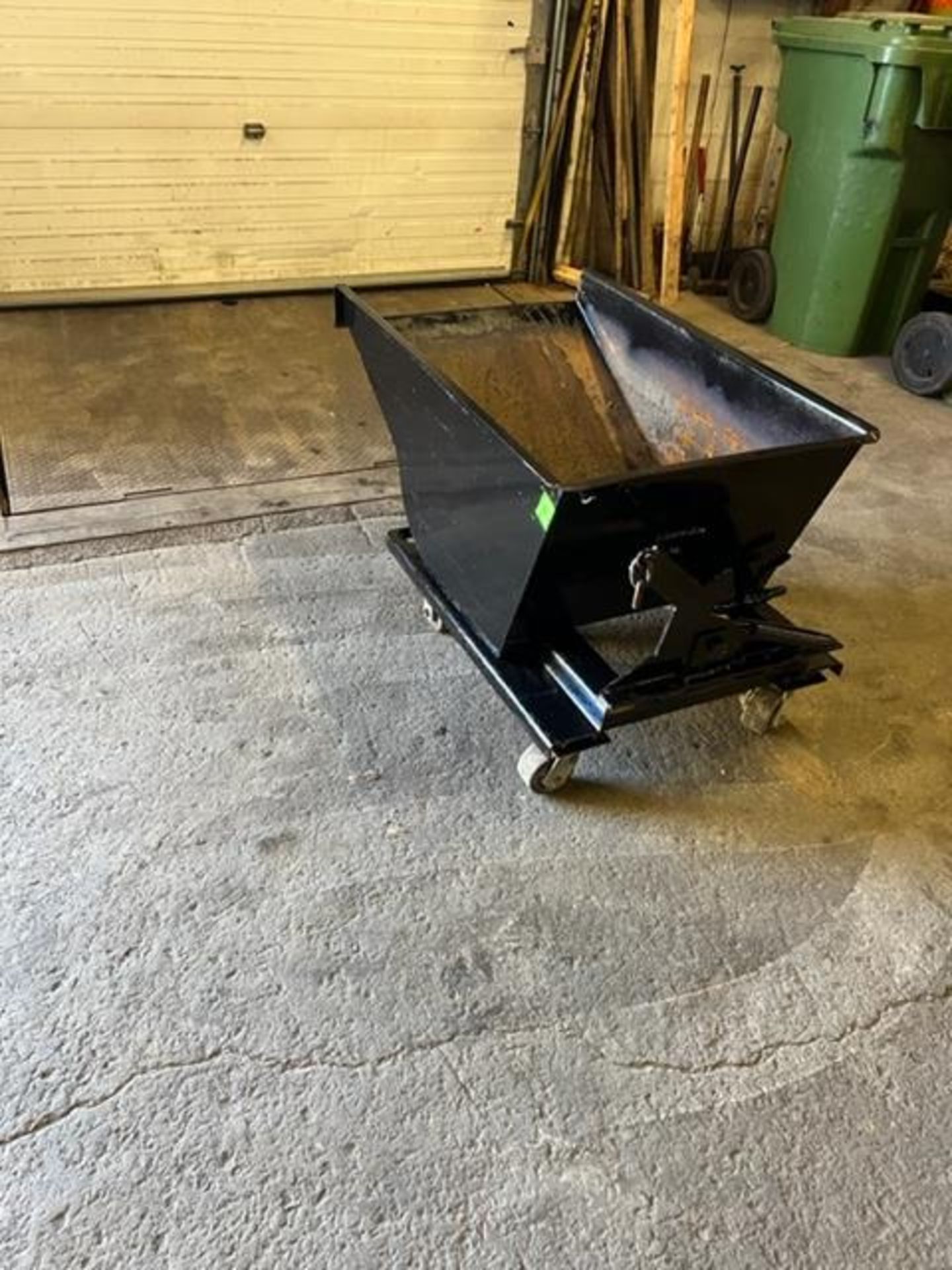 Chip Conveyor Hopper - Dump Bin on wheels / casters