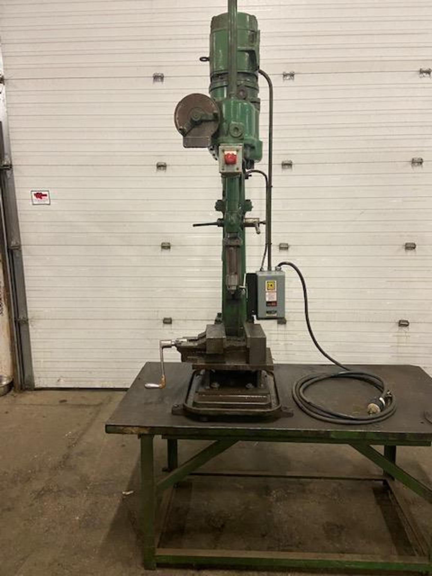 Fredk Pollard Gear Head Drill Press with adjustable table and Square D Breaker