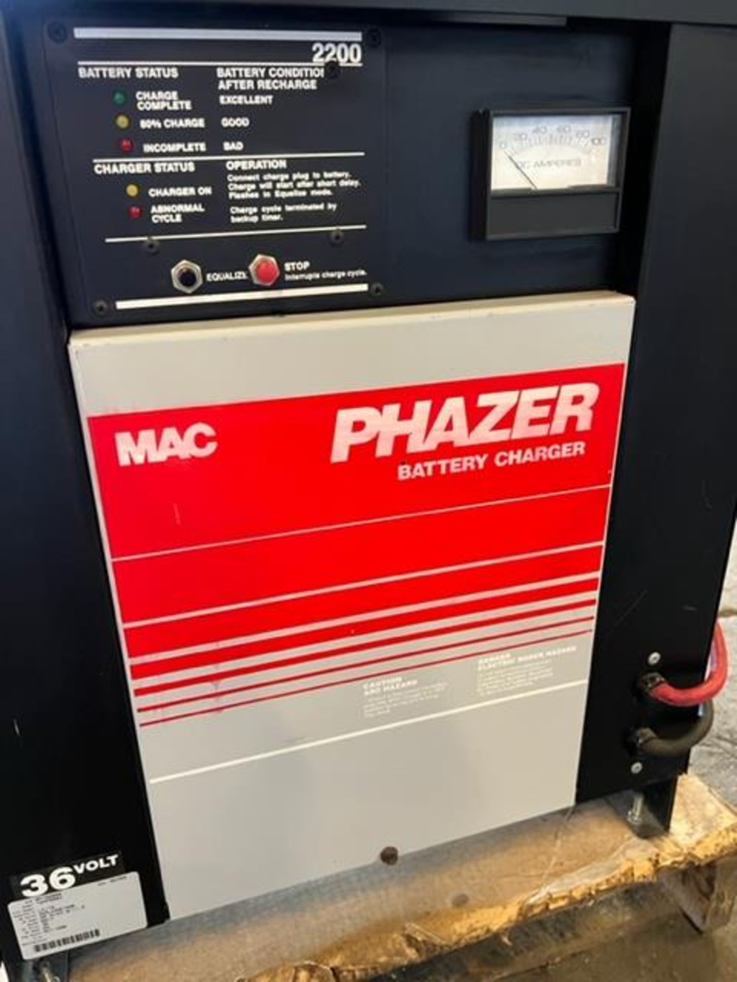 MAC Phazer Forklift Battery Charger 36V Unit - Image 2 of 2