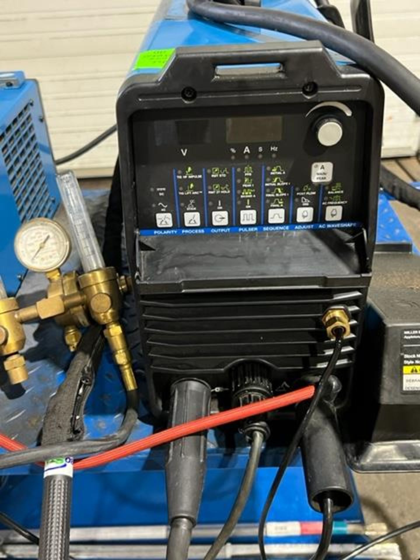 Miller Dynasty 200 Welder COMPLETE with Gun, Pedal, Gauges, Coolmate Cooler, cables and more on CART - Image 2 of 6