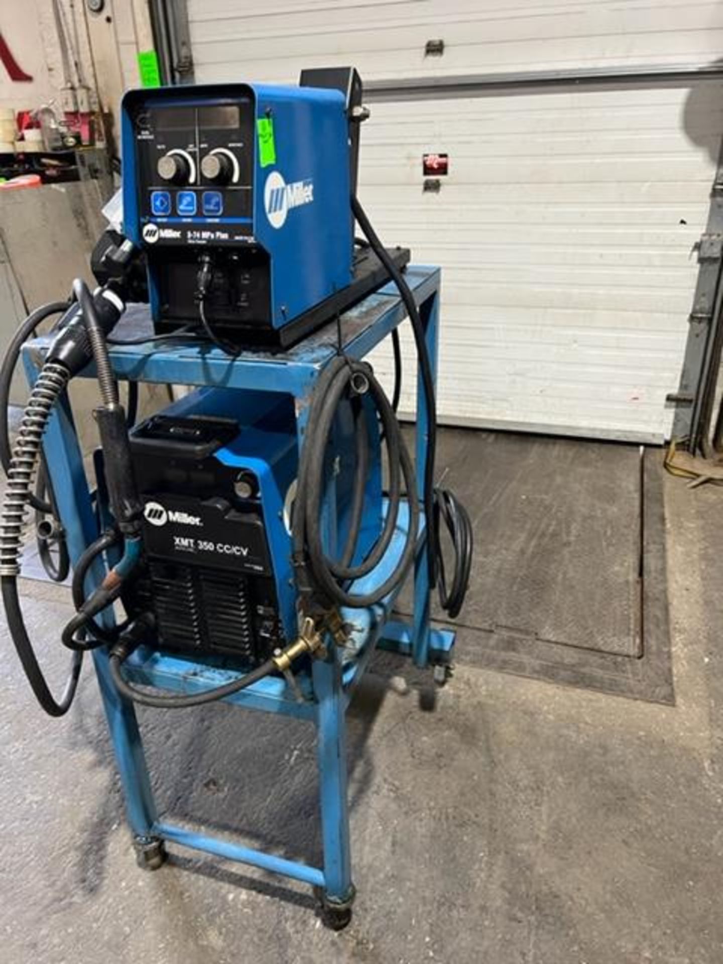 Miller XMT 350 CC/CV Multiprocess Welder with S-74MPA Plus Wire Feeder 4-wheel - COMPLETE - Image 5 of 5