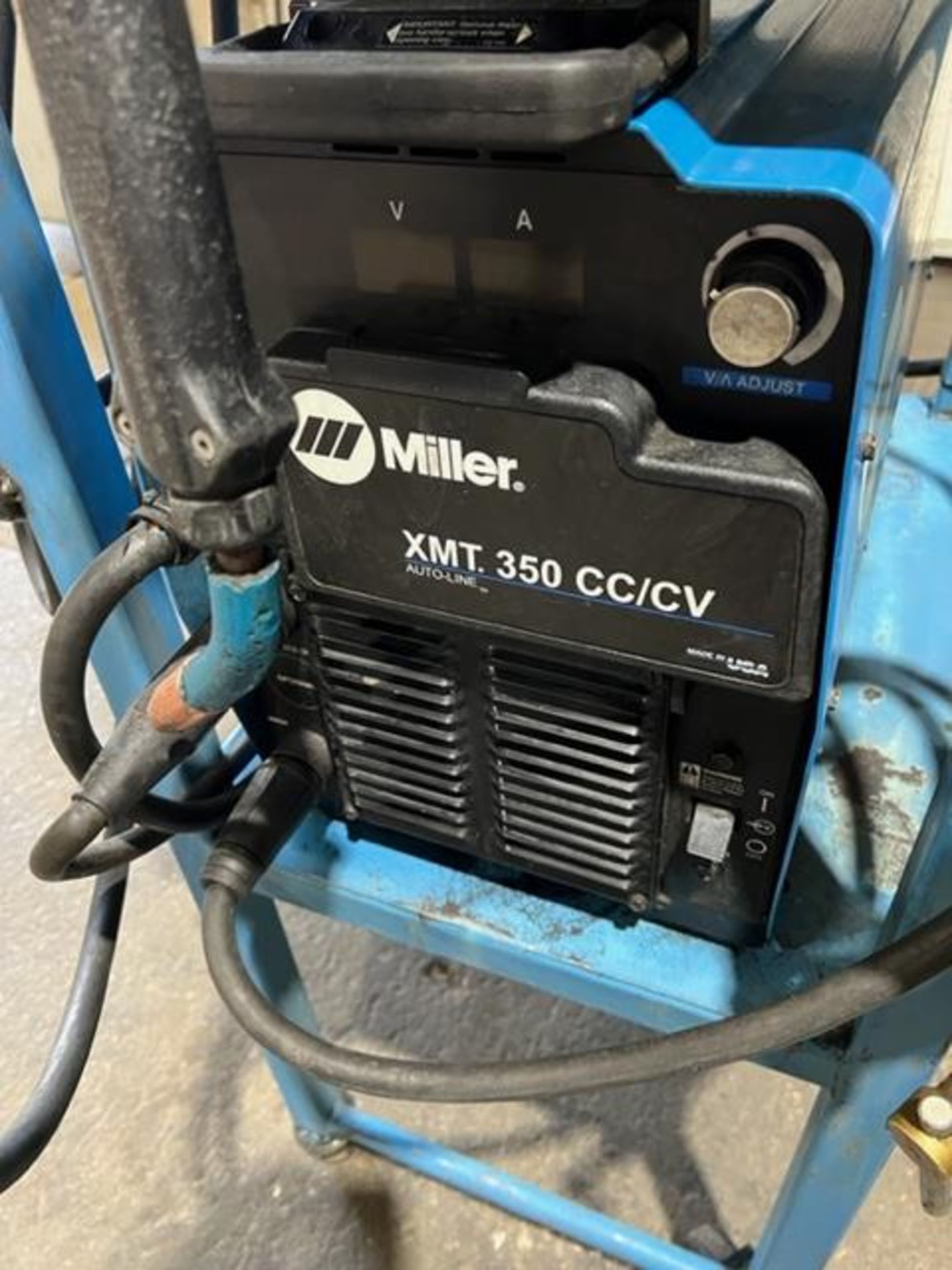 Miller XMT 350 CC/CV Multiprocess Welder with S-74MPA Plus Wire Feeder 4-wheel - COMPLETE - Image 3 of 5