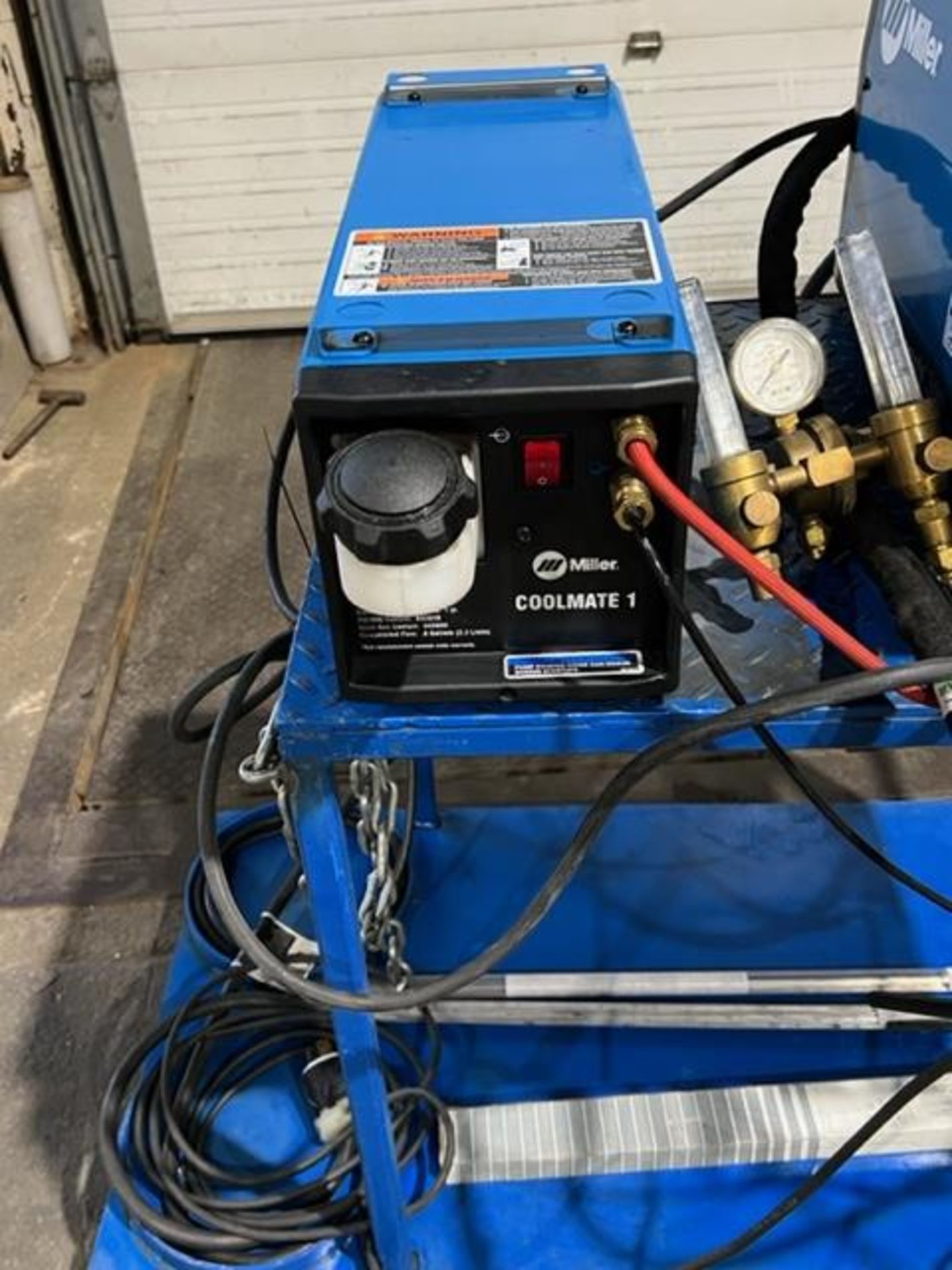 Miller Dynasty 200 Welder COMPLETE with Gun, Pedal, Gauges, Coolmate Cooler, cables and more on CART - Image 4 of 6