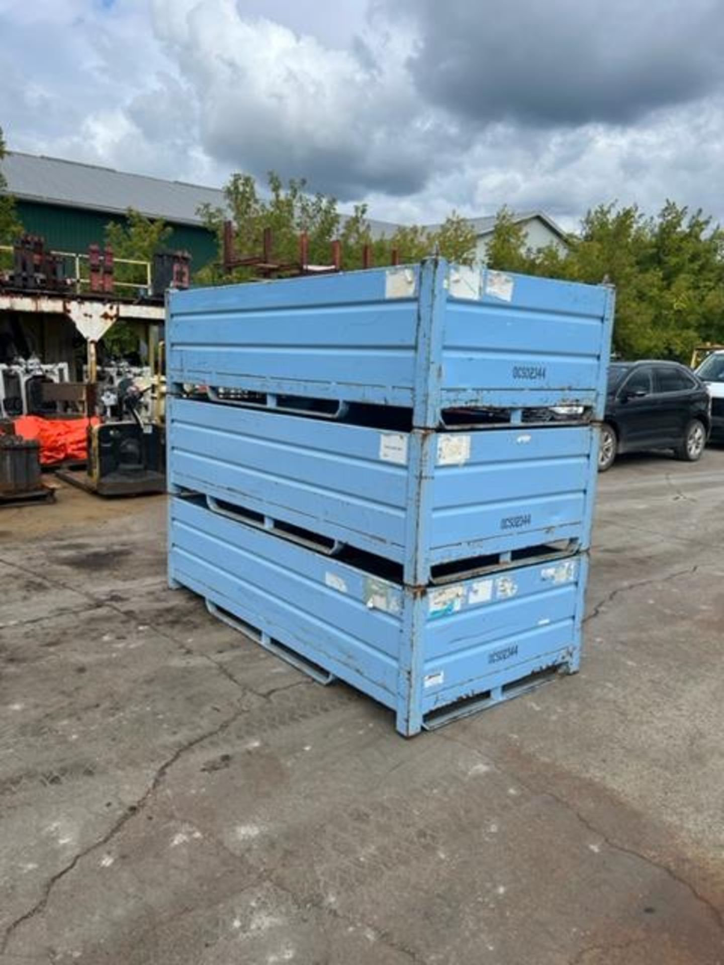 Lot of 3 (3 units) Stackable Steel Bins 96x48x27"