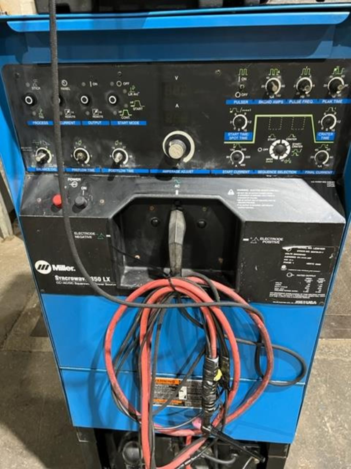 Miller Syncrowave 350 LX Tig Welder 350 AMP COMPLETE with Cables and whip & foot pedal & Miller - Image 2 of 5