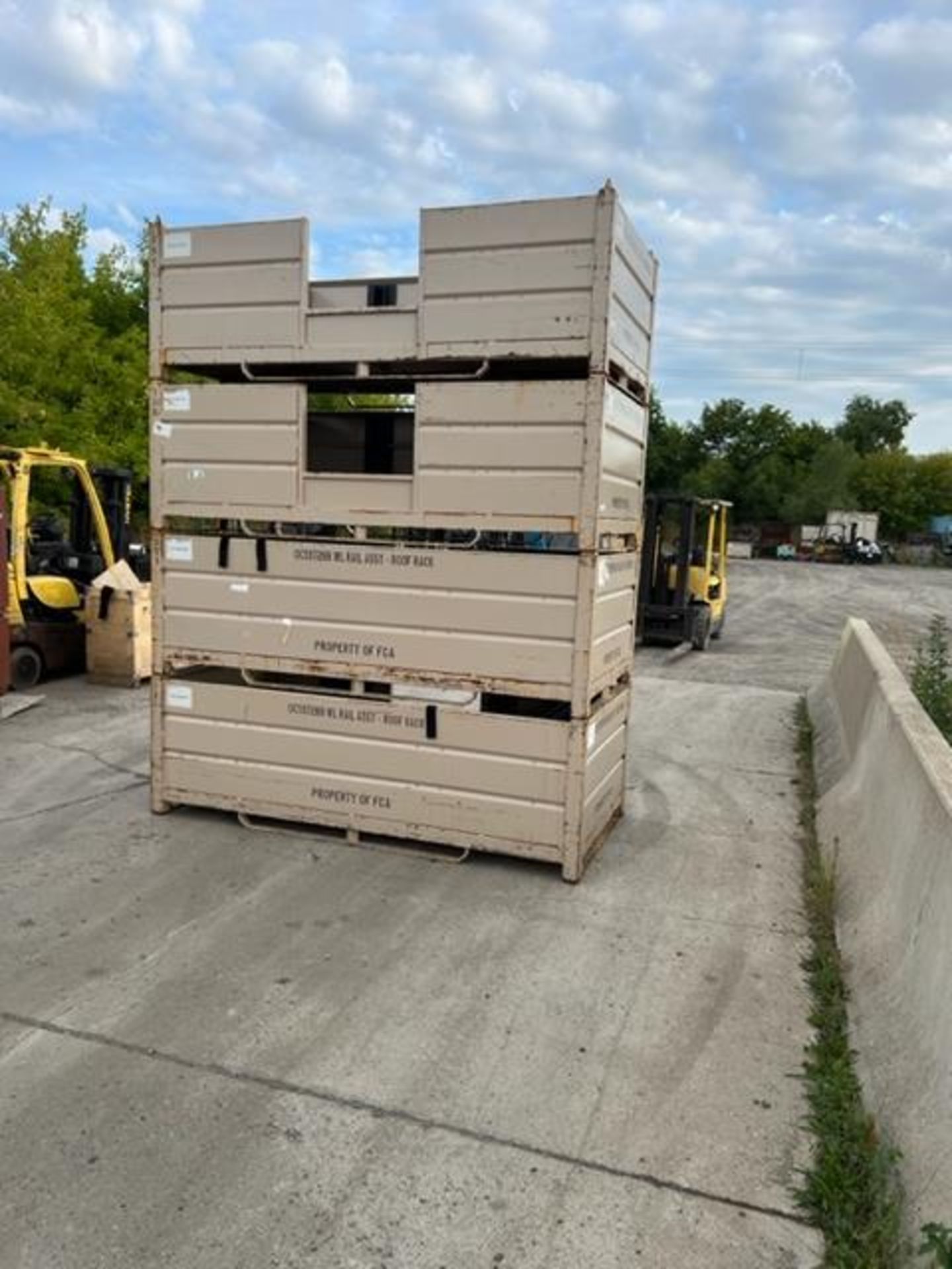 Lot of 4 (4 units) Steel Bins 8x4x27" Deep - Stackable units