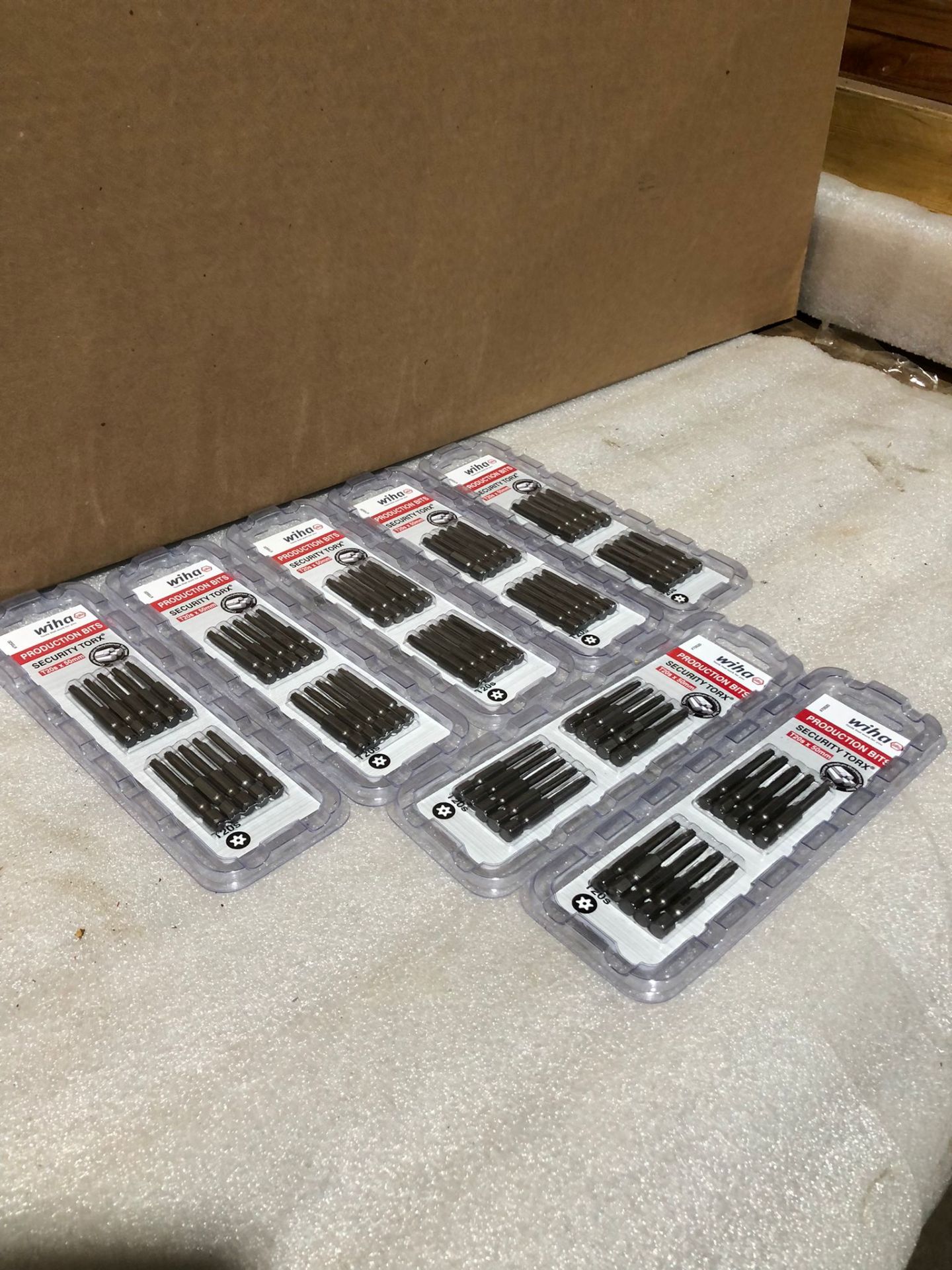 Lot of 7 (7 packs) of WIHA Production Bits Security Torx - T20s x 50mm