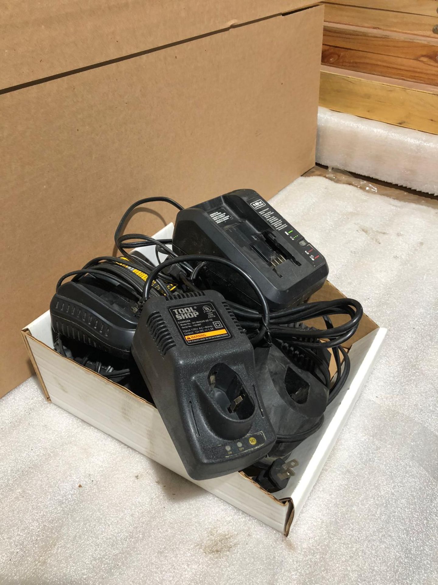 Lot of 5 (5 units) Battery Charger Units - Dewalt Bostitch 18V - Image 2 of 2