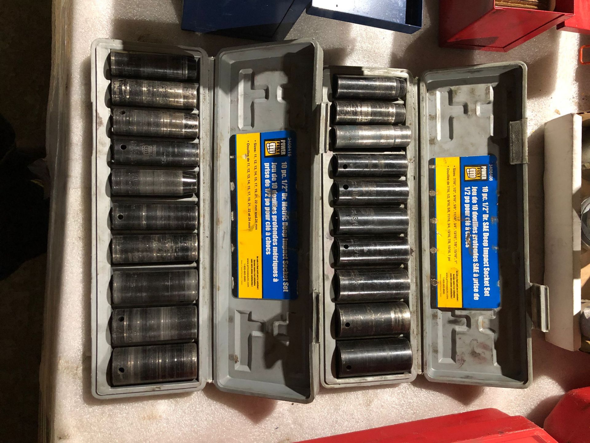 Lot of 2 (2 sets) of Deep Impact Socket Extension Sets Metric and Inch