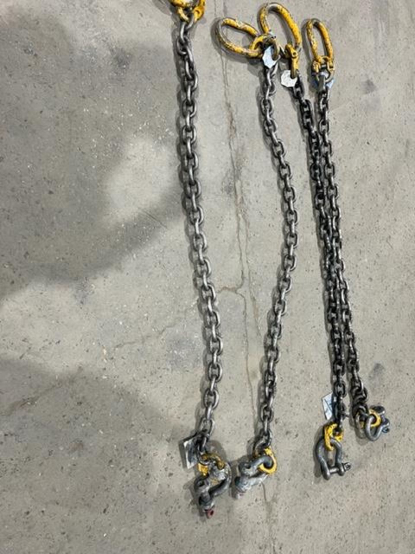 Lot of 4 Lifting Chain 8 ton Each Hook with Shakels *** FROM 5-STAR RIGGING