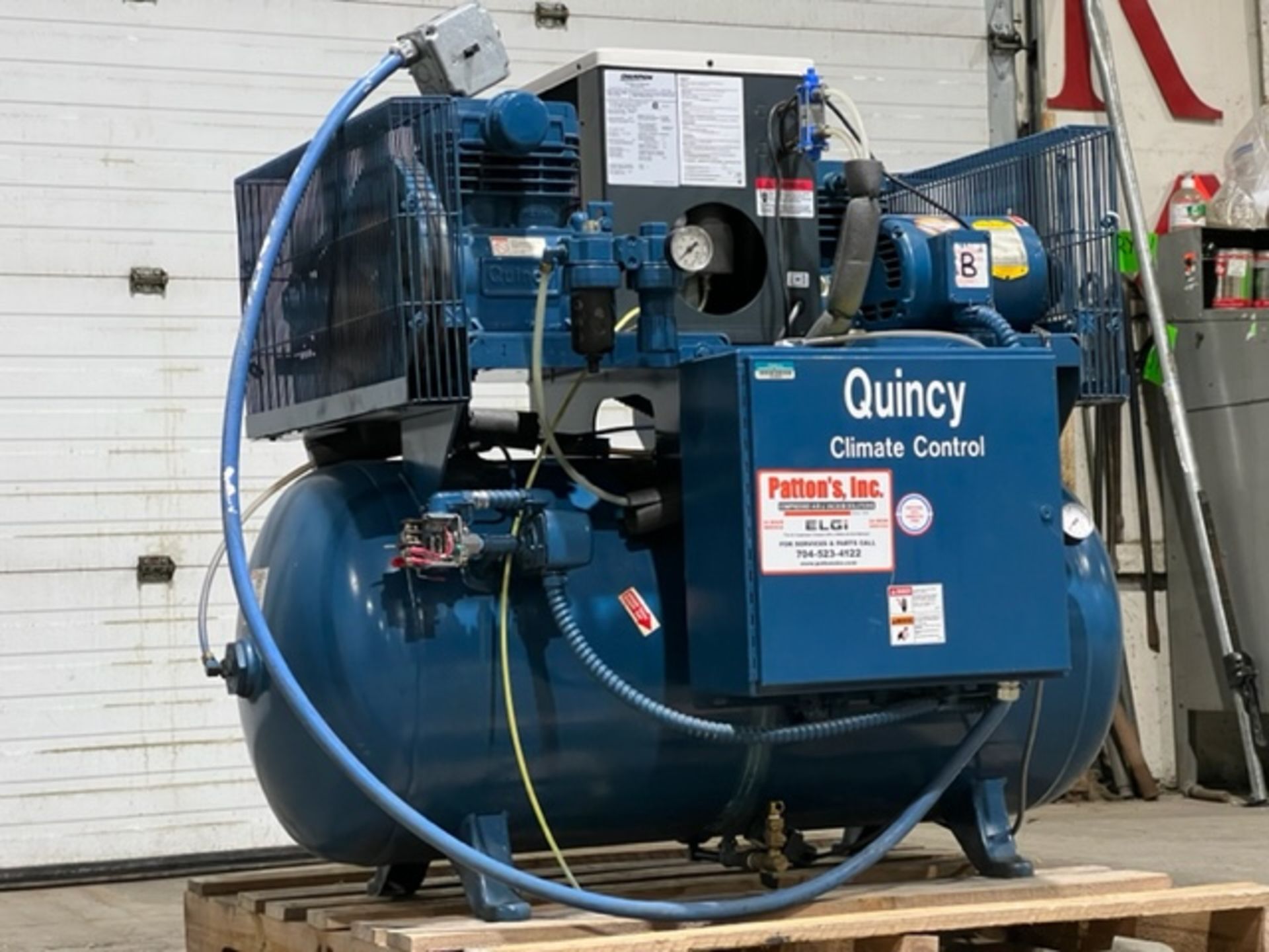 Quincy DUAL MOTOR Air Compressor Nice Unit that is DUAL ACTING - Image 2 of 4