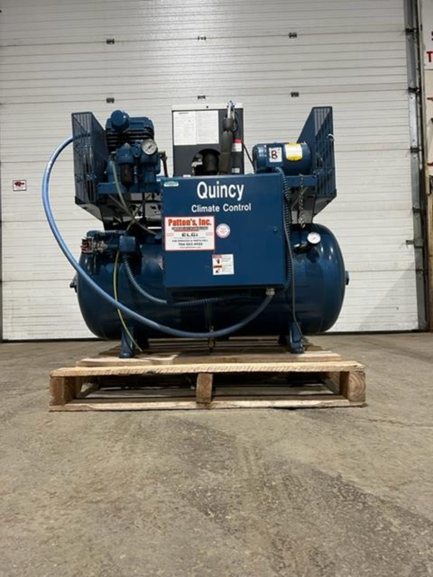 Quincy DUAL MOTOR Air Compressor Nice Unit that is DUAL ACTING