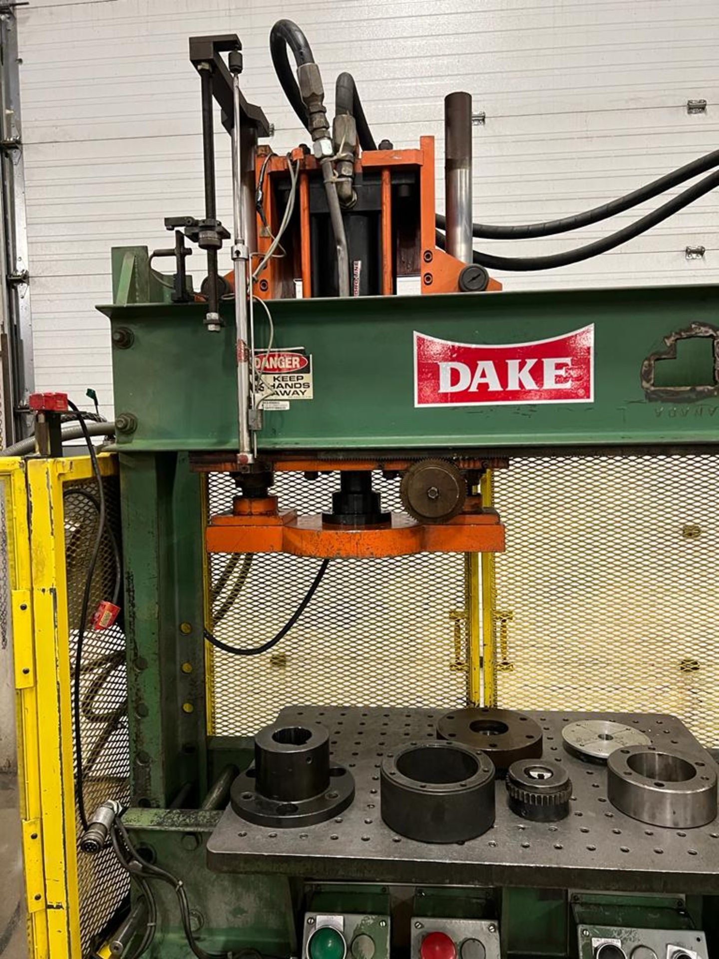 Dake 100 Ton H-Frame Press with Adjustable Ram and Safety Doors MINT - Image 2 of 5