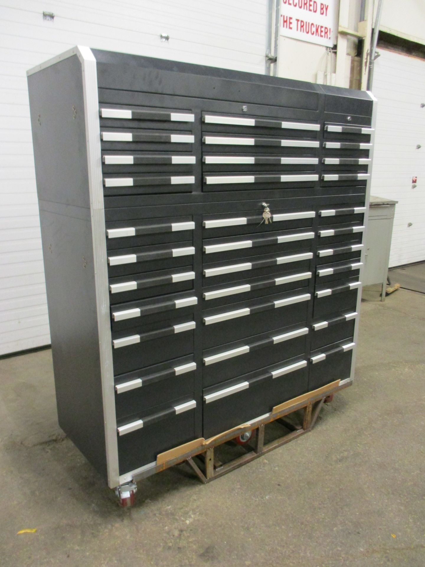 Lista Style Smooth Rolling Mechanic Cabinet with 33 Drawers - complete with lock & keys with 2 X