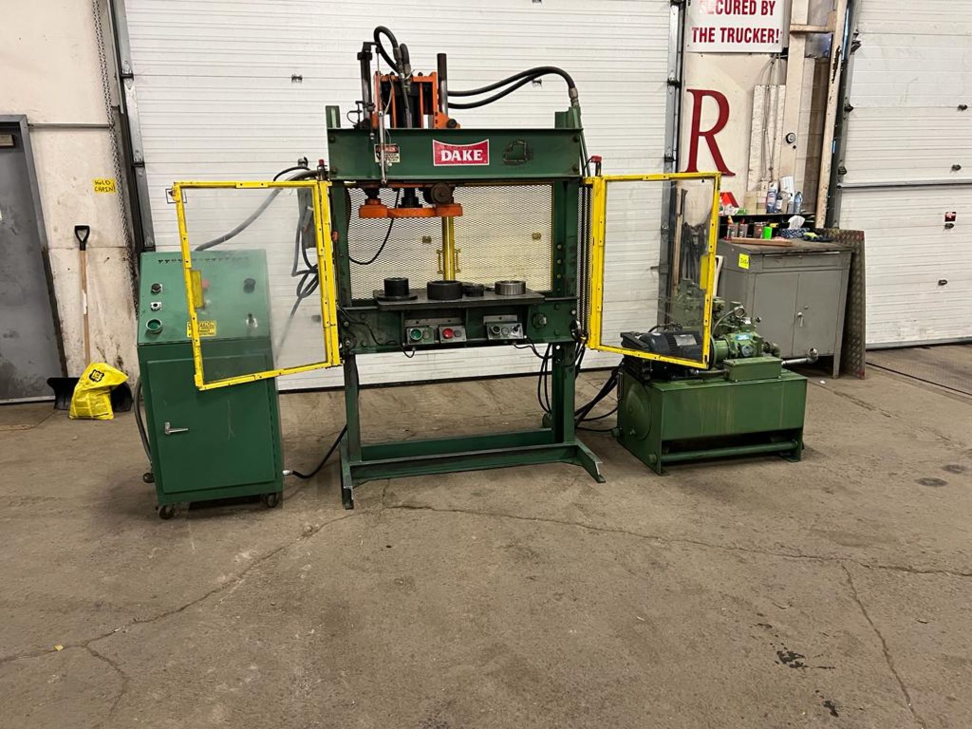 Dake 100 Ton H-Frame Press with Adjustable Ram and Safety Doors MINT