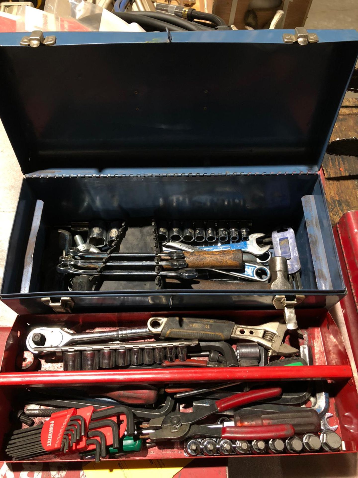 Beach Toolbox with Wrenches Allen Keys Socket Sets Cutters and more