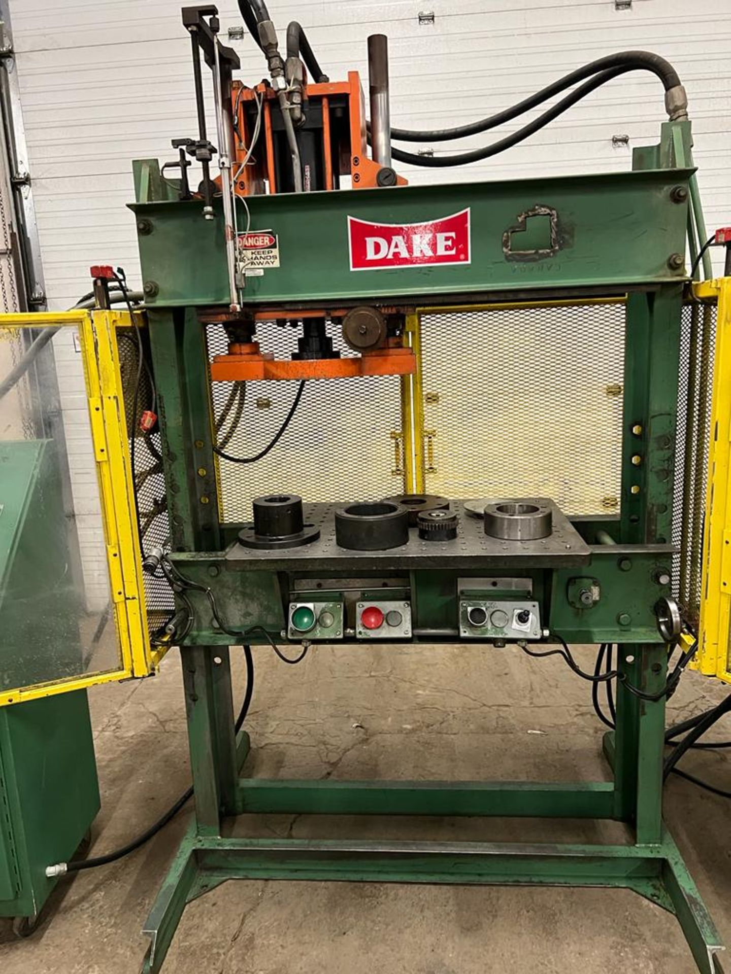 Dake 100 Ton H-Frame Press with Adjustable Ram and Safety Doors MINT - Image 5 of 5