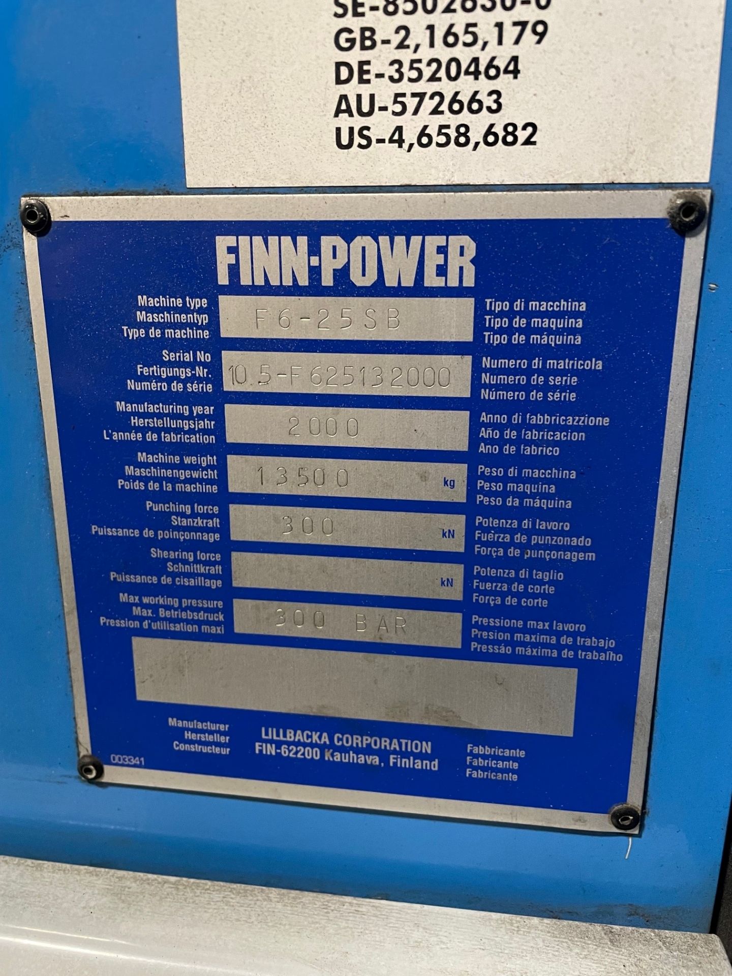 CNC TURRET PUNCH FINN-POWER / POINÇONNEUSE CNC FINN-POWER - Image 8 of 8