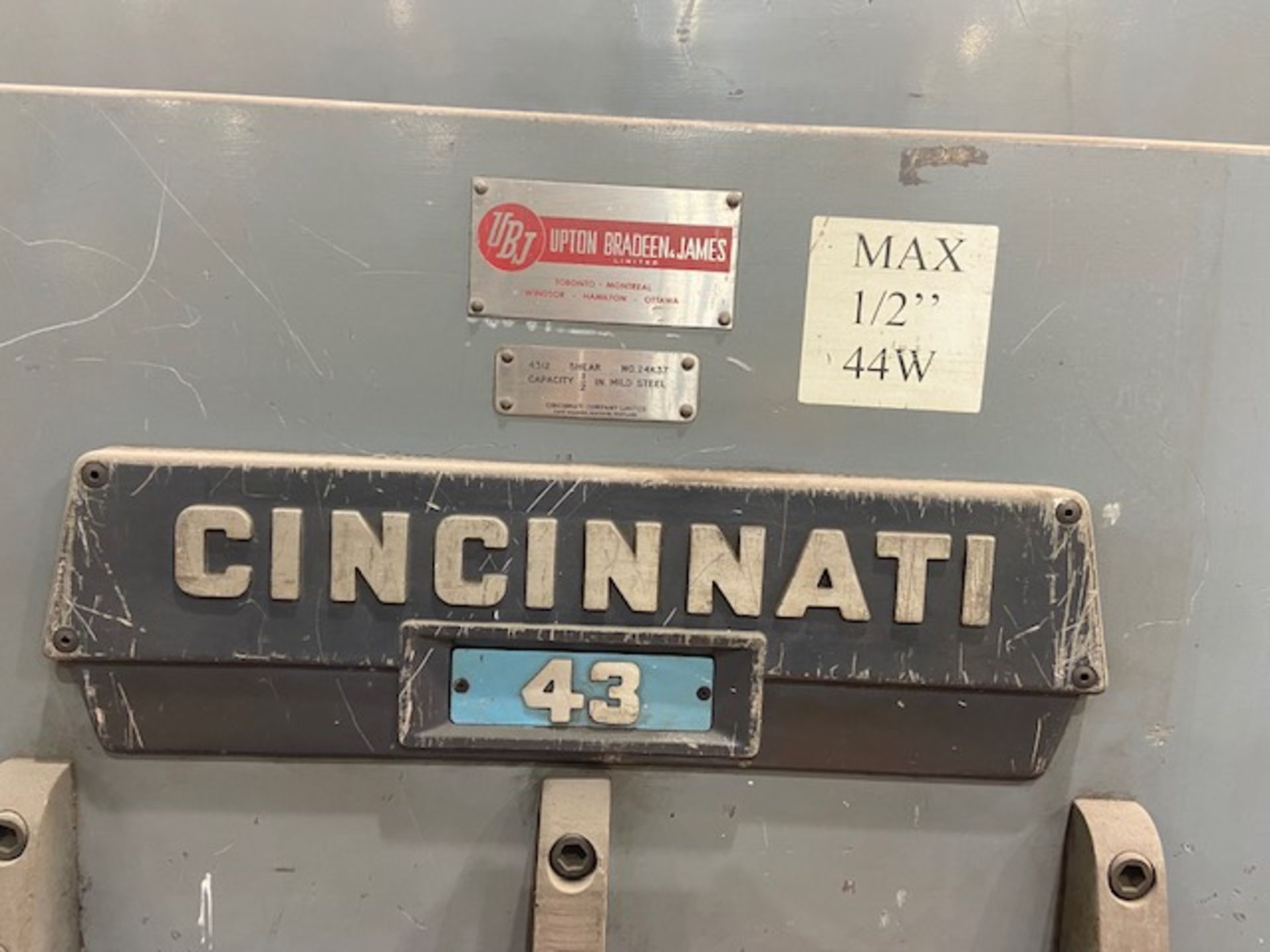 CINCINNATI MECHANICAL SHEAR / CISAILLE MÉCANIQUE CINCINNATI - Image 6 of 10