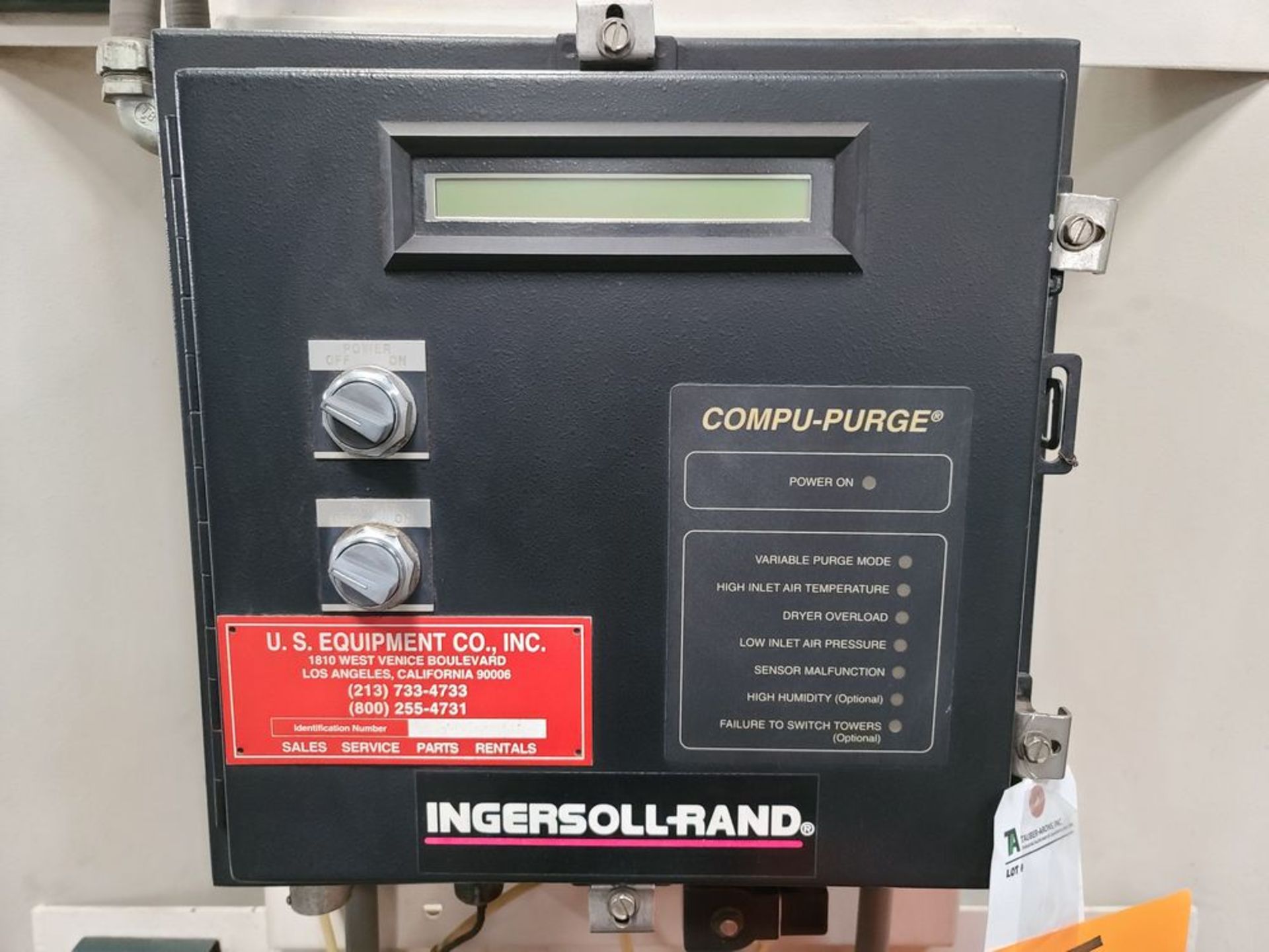 Ingersoll Rand Desiccant Air Dryer, Compu-Purge Controls, US Equipment Company, Twin - Image 2 of 5