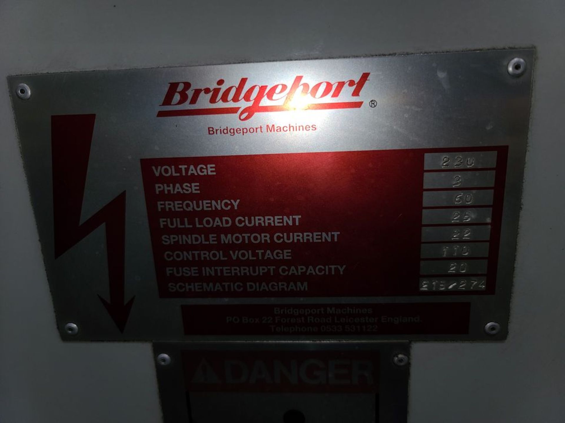 Bridgeport Interact 4-Series II Vertical CNC Mill, 15” x 38” Table with “T-Slot” construction 3 - Image 5 of 5