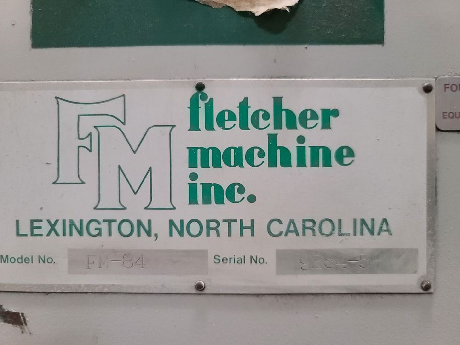 Fletcher mod. FM-84, 5' Slitter, 1-1/2 H.P. with Allen Bradley Adjustable Frequency motor drive, - Image 5 of 5