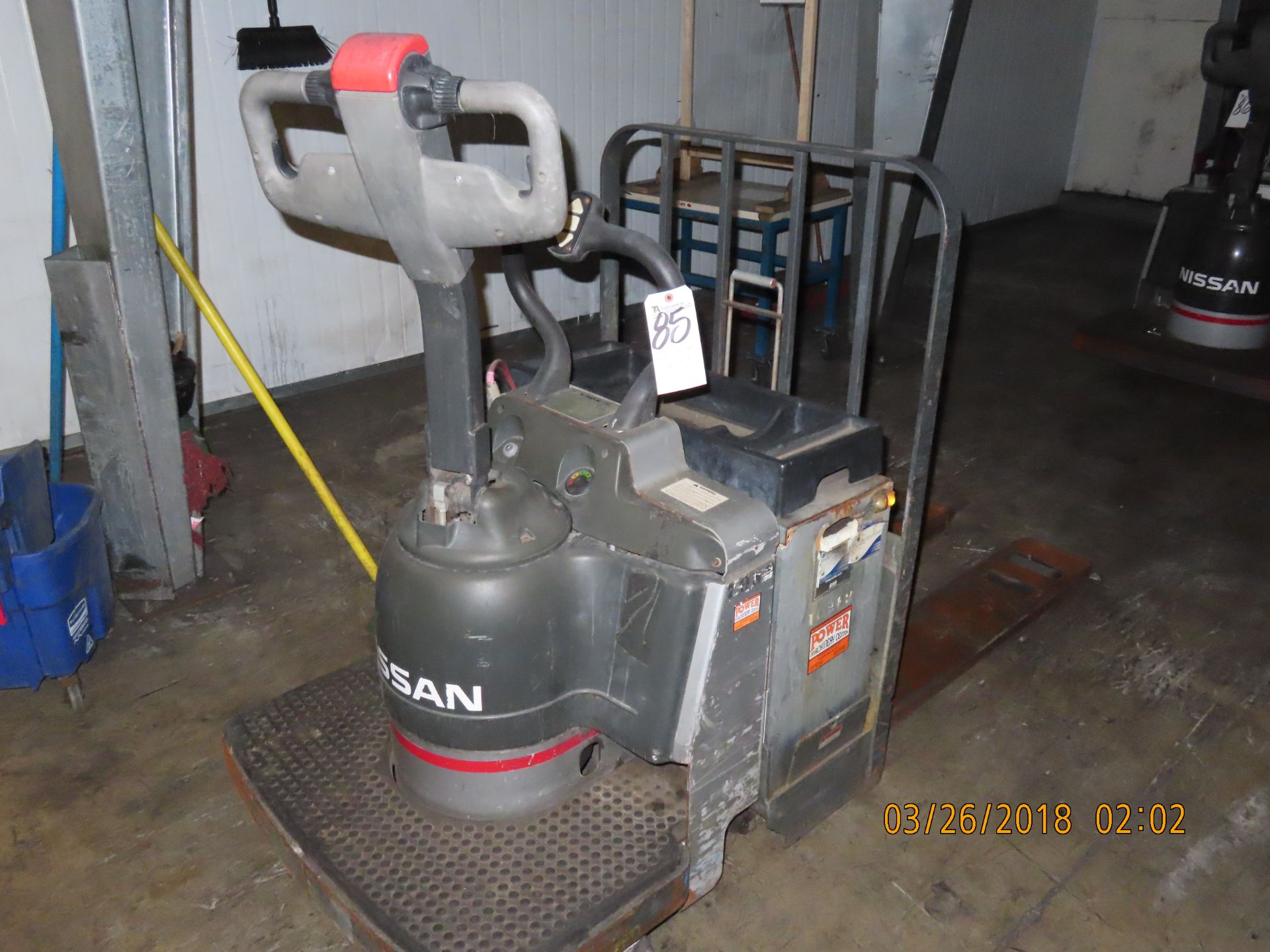 Nissan Electric 6,000lb. Pallet Jack 24 Volt mod. RPXTZW2G60NV; S/N 2W26-9310039 (No Charger)