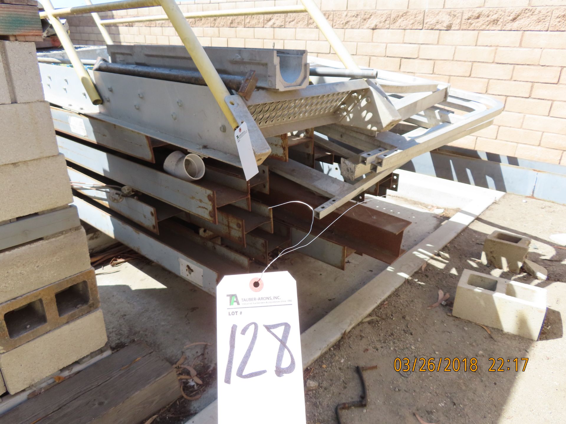 (Lot) Steel Beams w/ Steps (Approx 20' Long) - Image 2 of 2