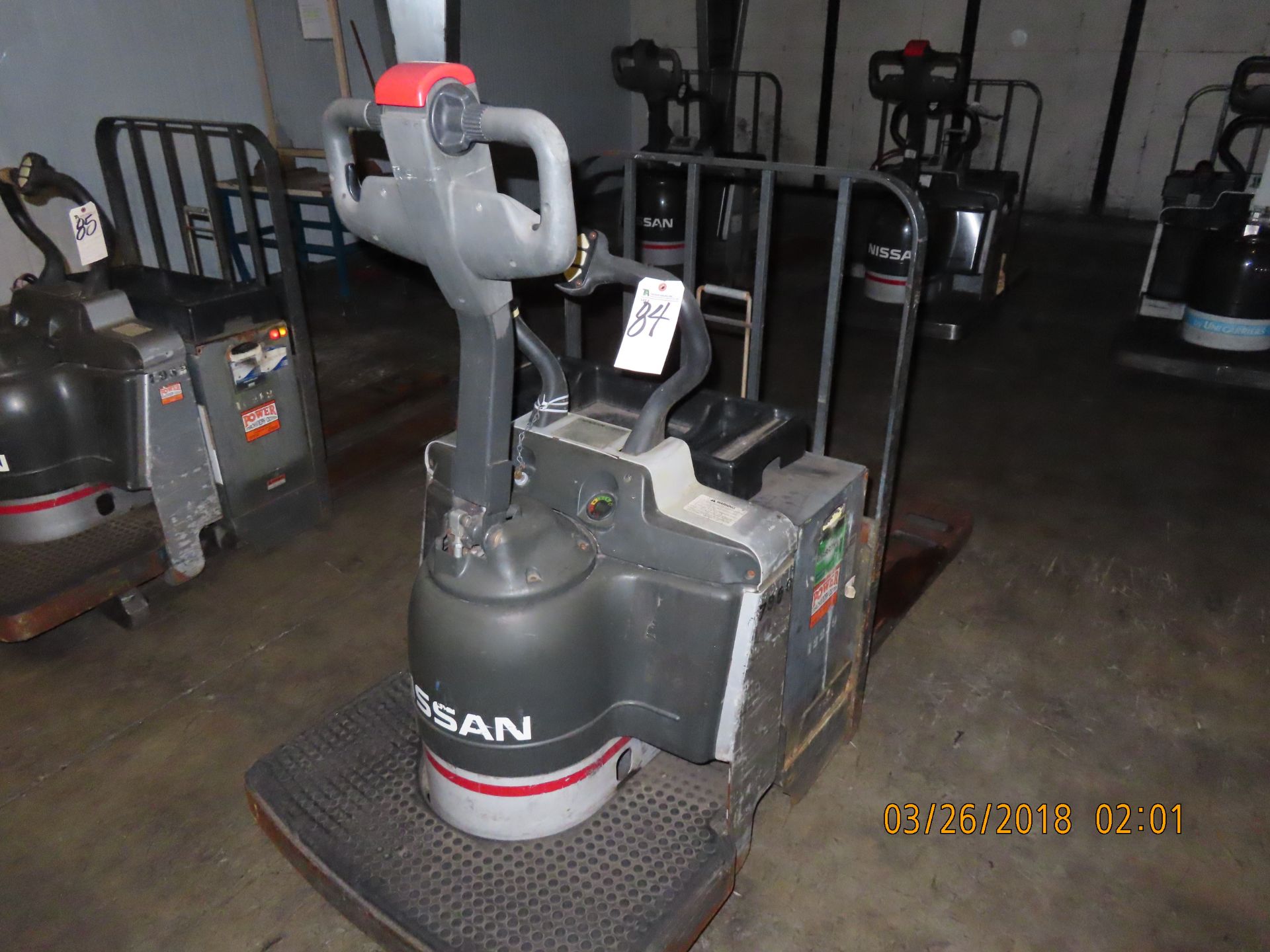 Nissan Electric 6,000lb. Pallet Jack 24 Volt mod. RPXTZW2G60NV; S/N 2W26-9310040 (No Charger)