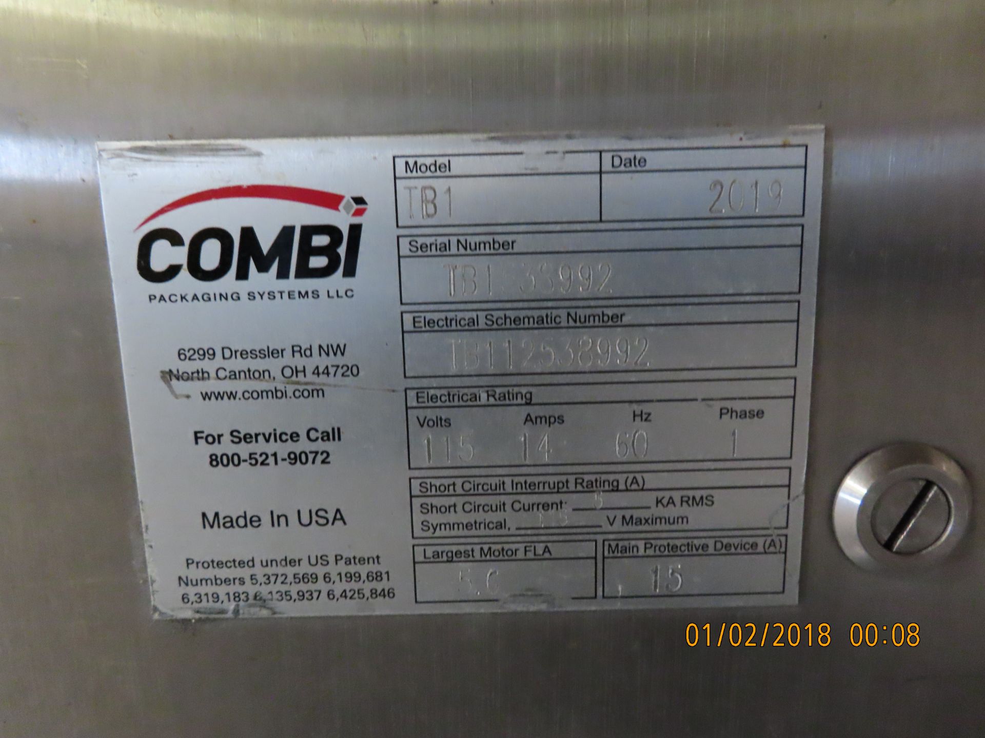 (2019) Combi Mod. TB1 Top Tape Case Sealer; S/N TB1538992Loading Fee: $300 - Image 3 of 3