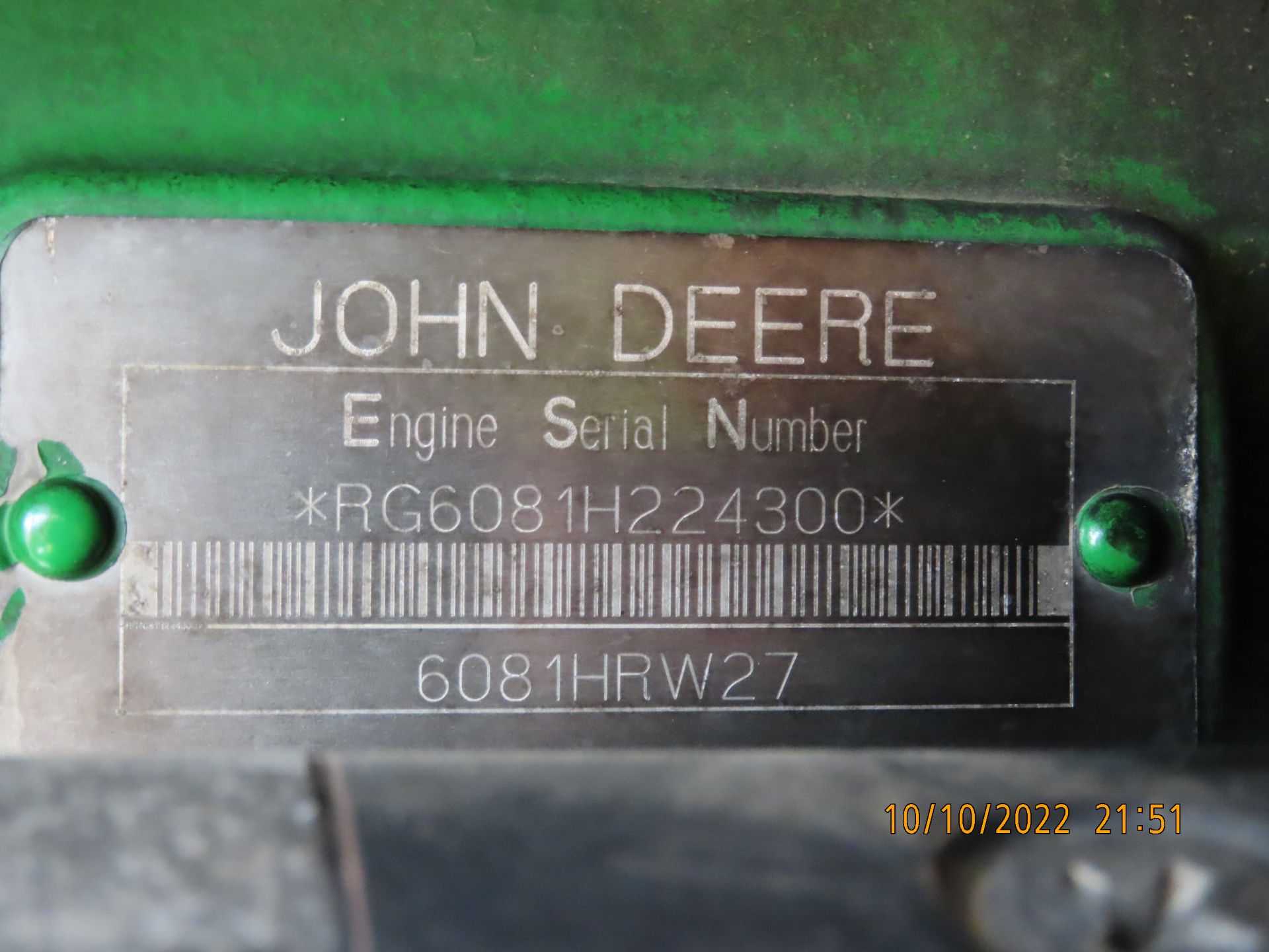 (2005) John Deere mod. 8420 Tractor, 4-WD Cab w/ Air Conditioning; Hours: 8,808; S/N RG6081H224300 - Image 10 of 10