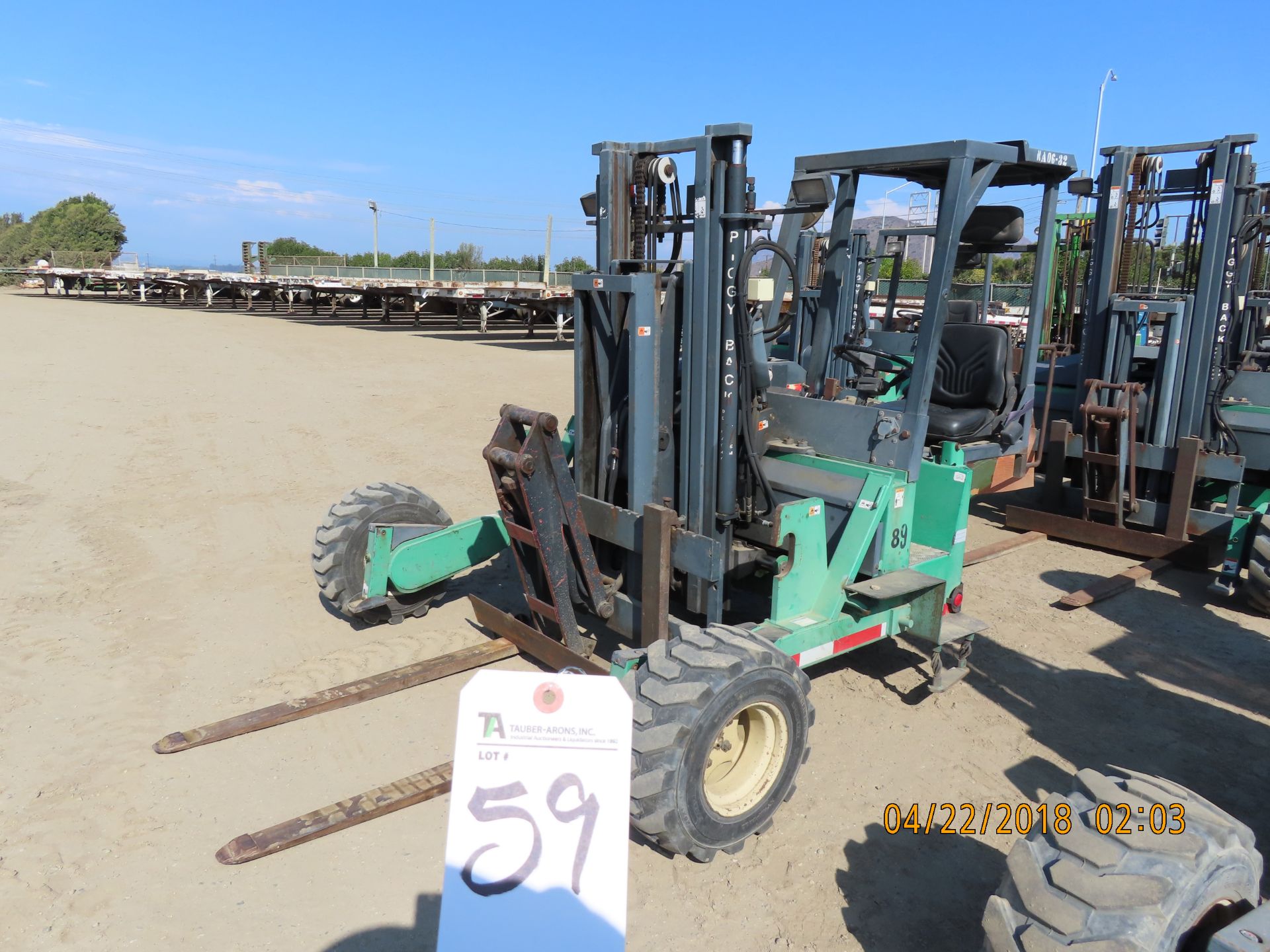 (Year N/A) Princeton Type Z2-3TX, 4,500lb Cap. Piggy Back Forklift; Hours: 718; S/N n/a