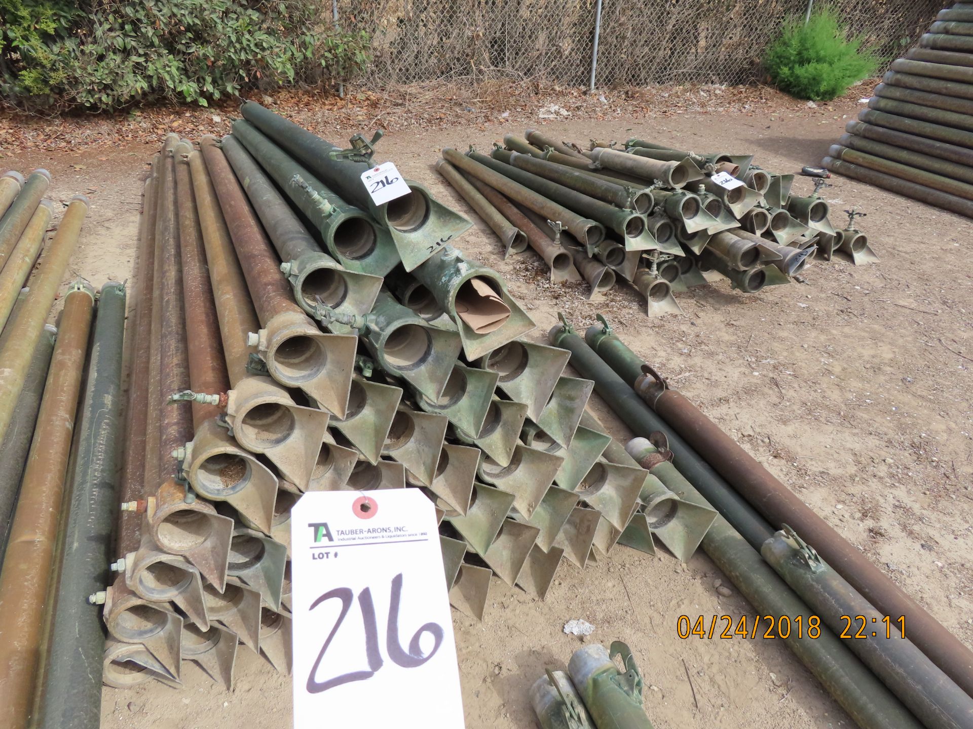 Assorted Irrigation Pipe w/ Sprinkler Heads 2', 6', 8', 10', 12' & 15'L x 4'' Dia., Aluminum - Image 5 of 5