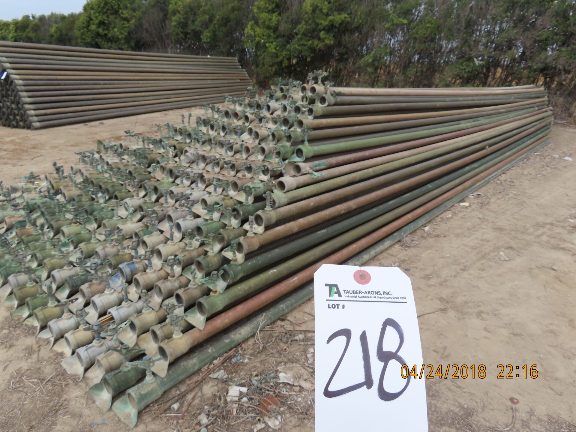 3'' x 30'L Irrigation Pipe w/ Sprinkler Heads Aluminum - Image 2 of 2