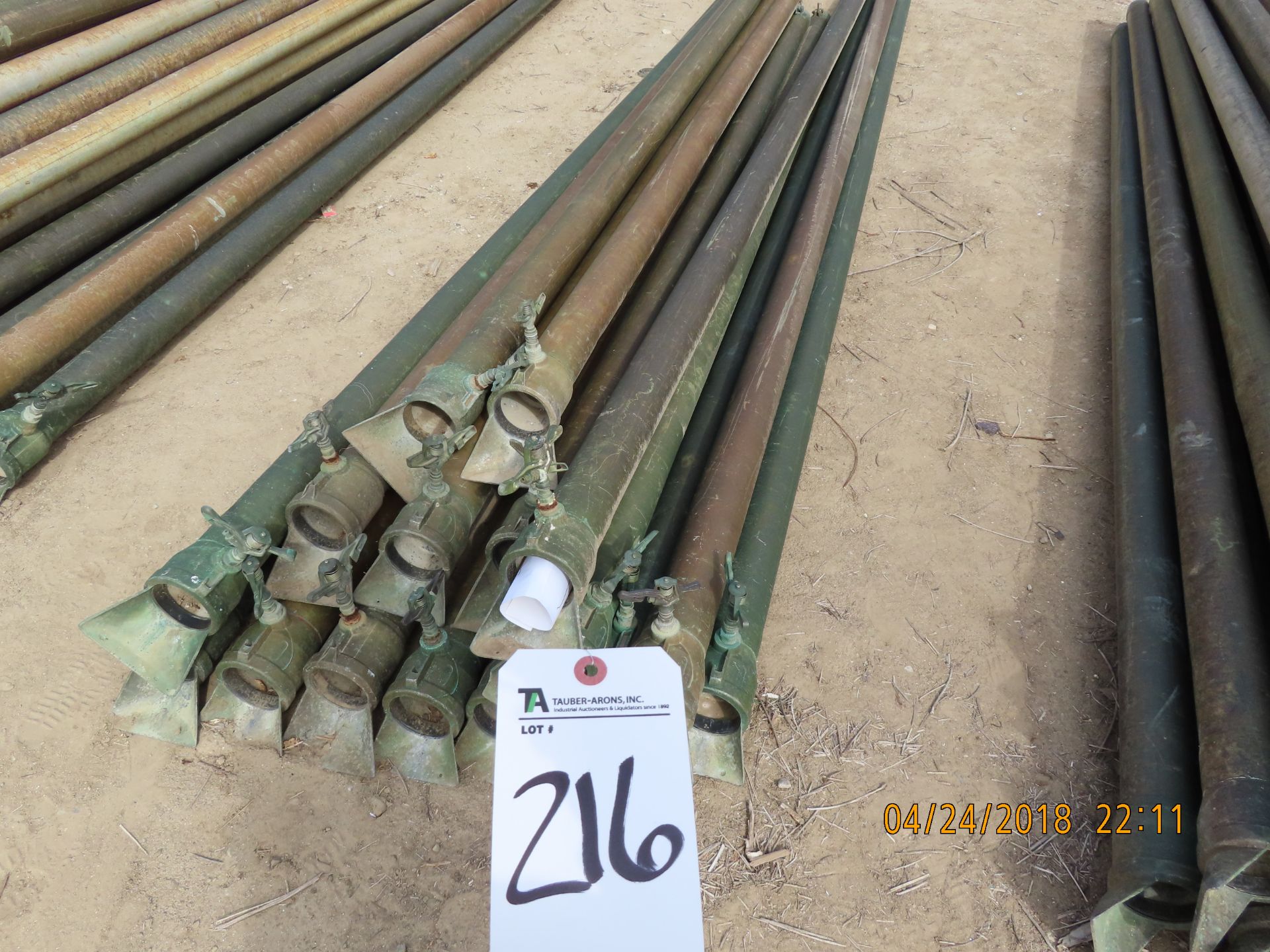 Assorted Irrigation Pipe w/ Sprinkler Heads 2', 6', 8', 10', 12' & 15'L x 4'' Dia., Aluminum - Image 3 of 5