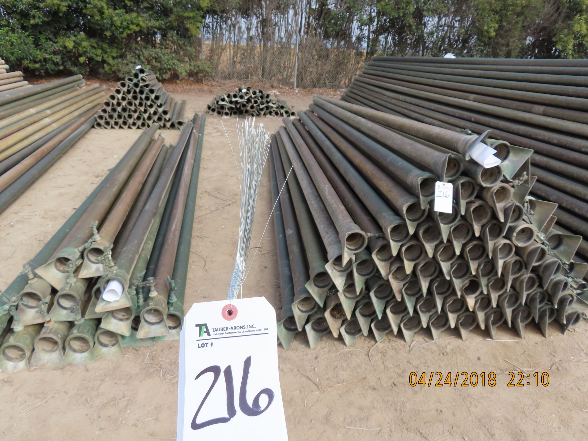 Assorted Irrigation Pipe w/ Sprinkler Heads 2', 6', 8', 10', 12' & 15'L x 4'' Dia., Aluminum