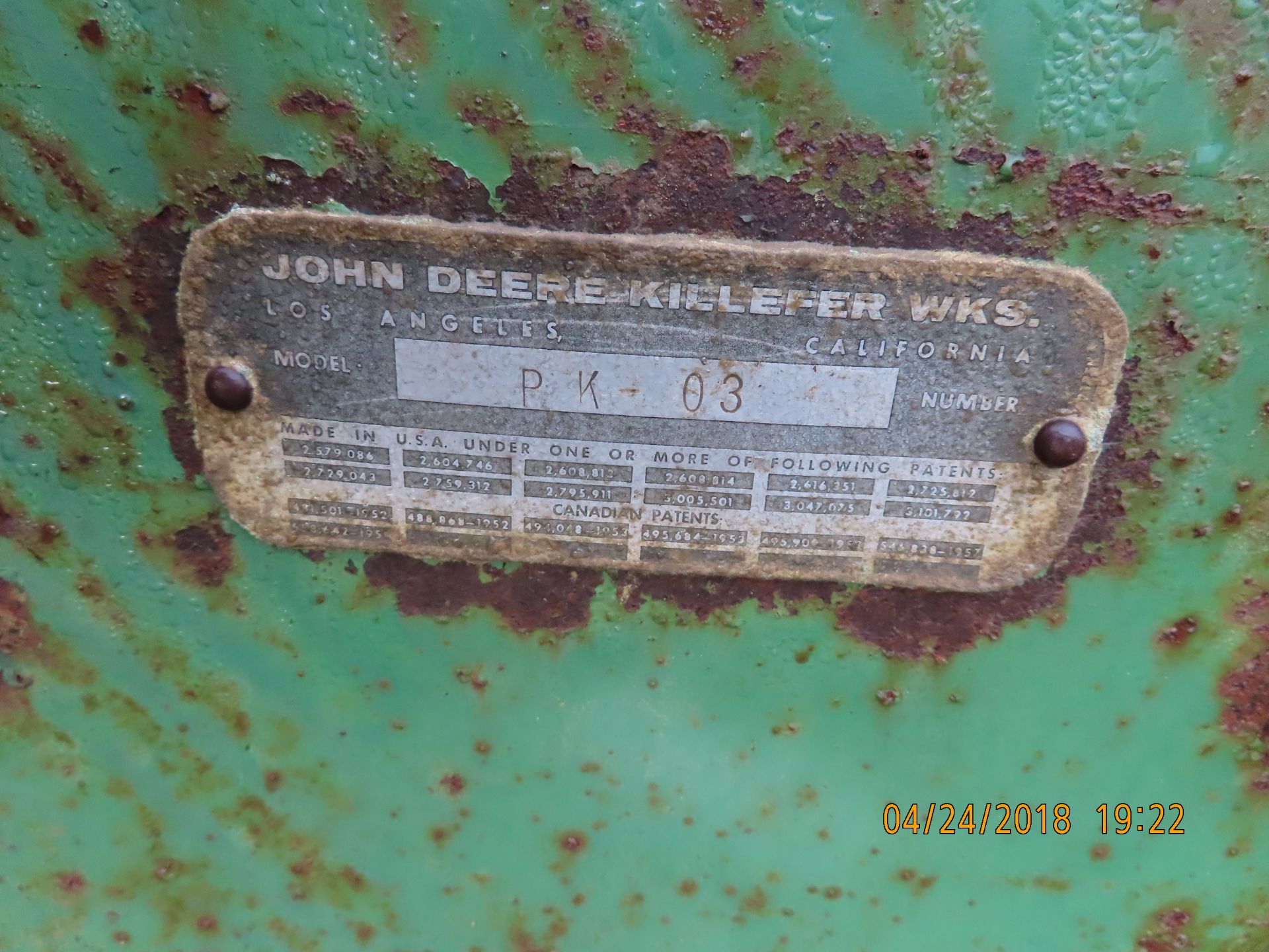 John Deere mod. P-K-103, 156''L Disk w/ 20' Multipack - Image 5 of 5