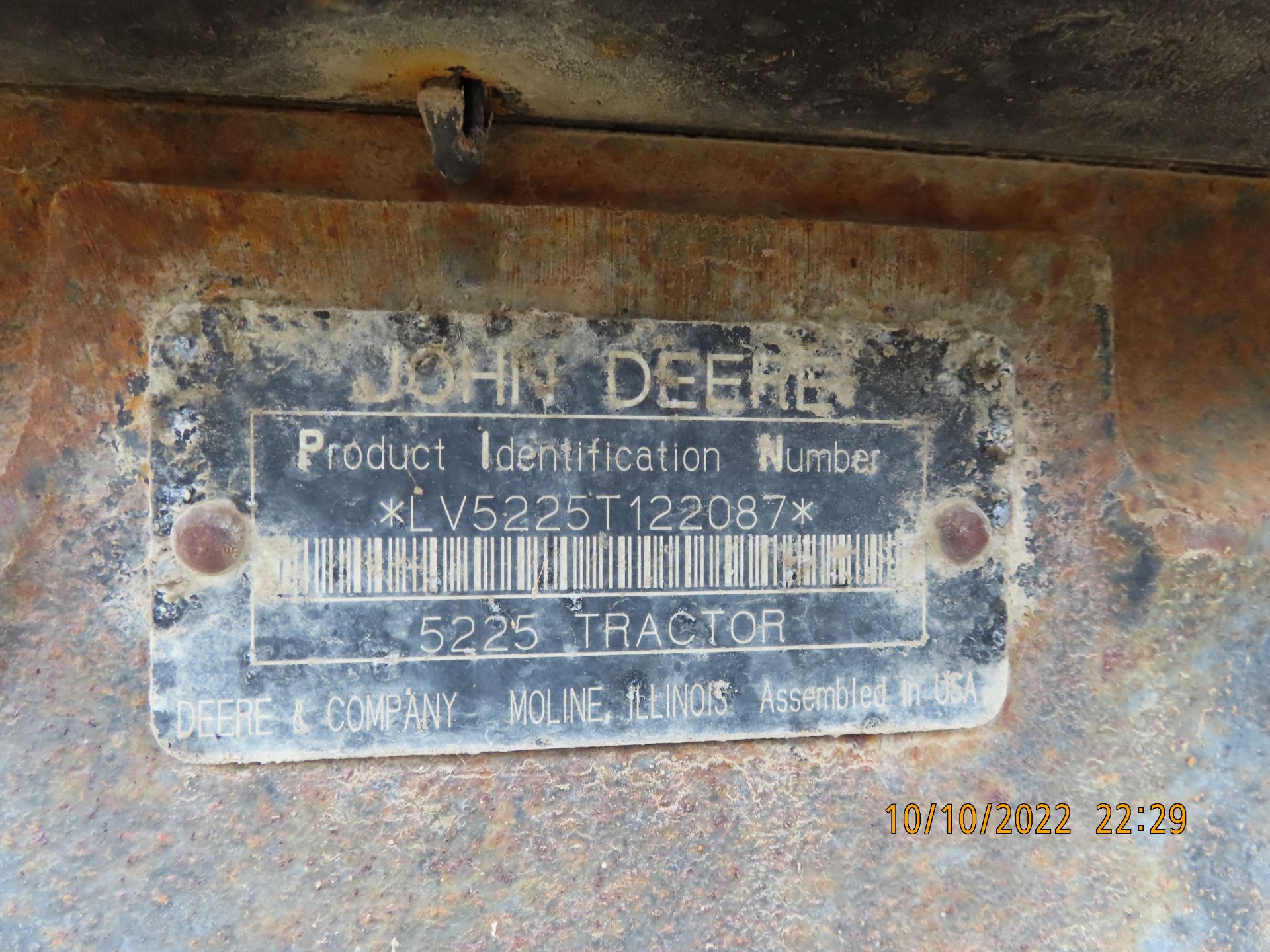 (2005) John Deere mod. 5525 Diesel Tractor w/ Turf Tires; Hours: 8,400; PIN: LV5225T122087 - Image 6 of 6