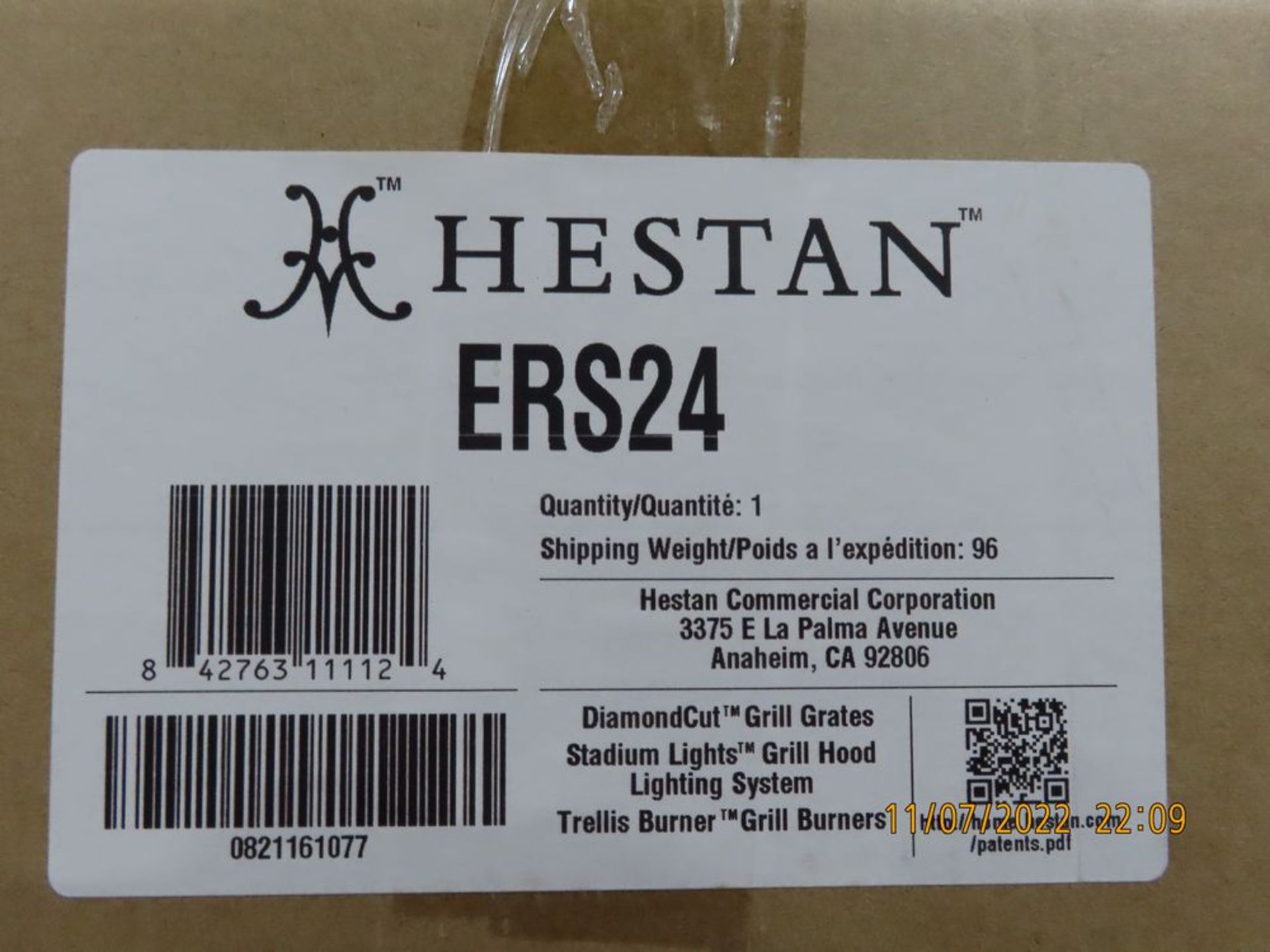 Hestan mod. ERS24, 24'' HE-Outdoor Refrigerator Solid Reverse Door w/ Lock - Image 3 of 4