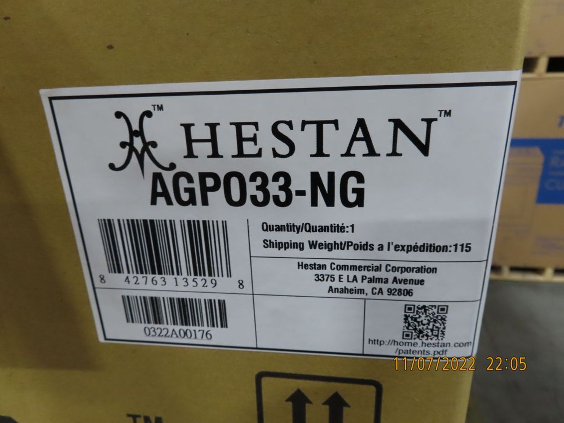 Hestan mod. AGP033-NG, HE-33'' Natural Gas Pizza Oven - Image 3 of 4