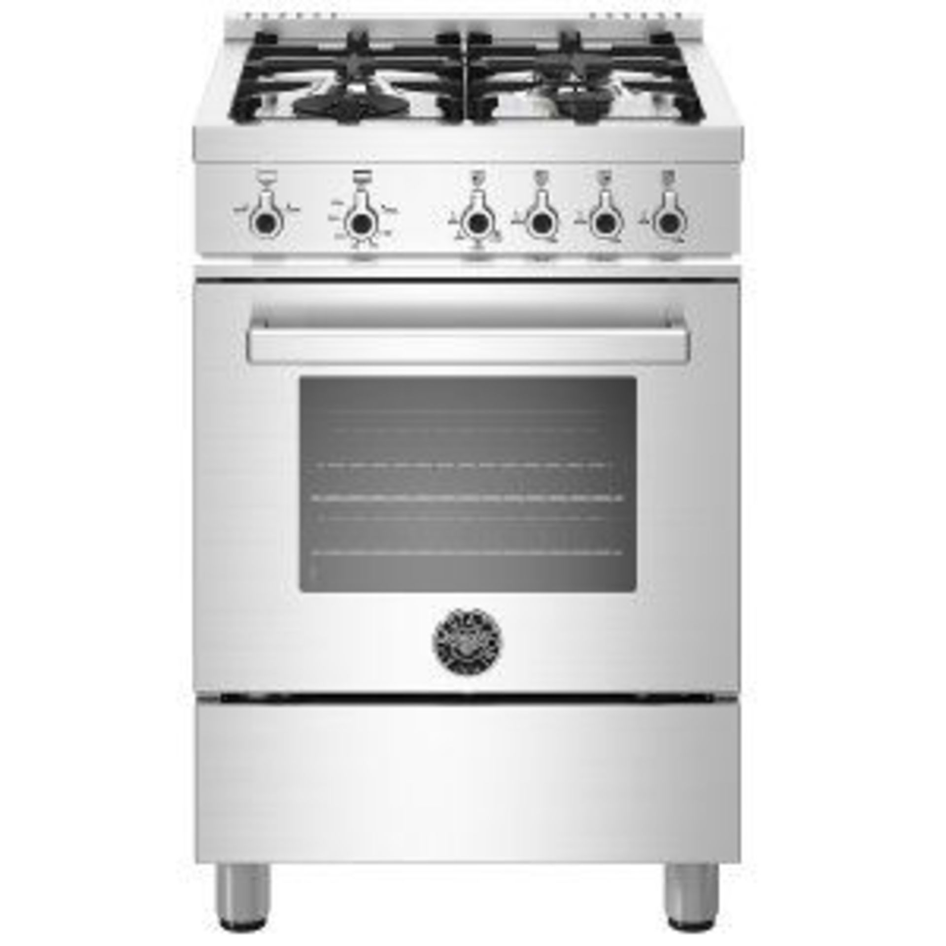 Bertazzoni mod. PROF244GASXE, BZ-PRO 24'' Gas Range, 4-Burner, Stainless Steel