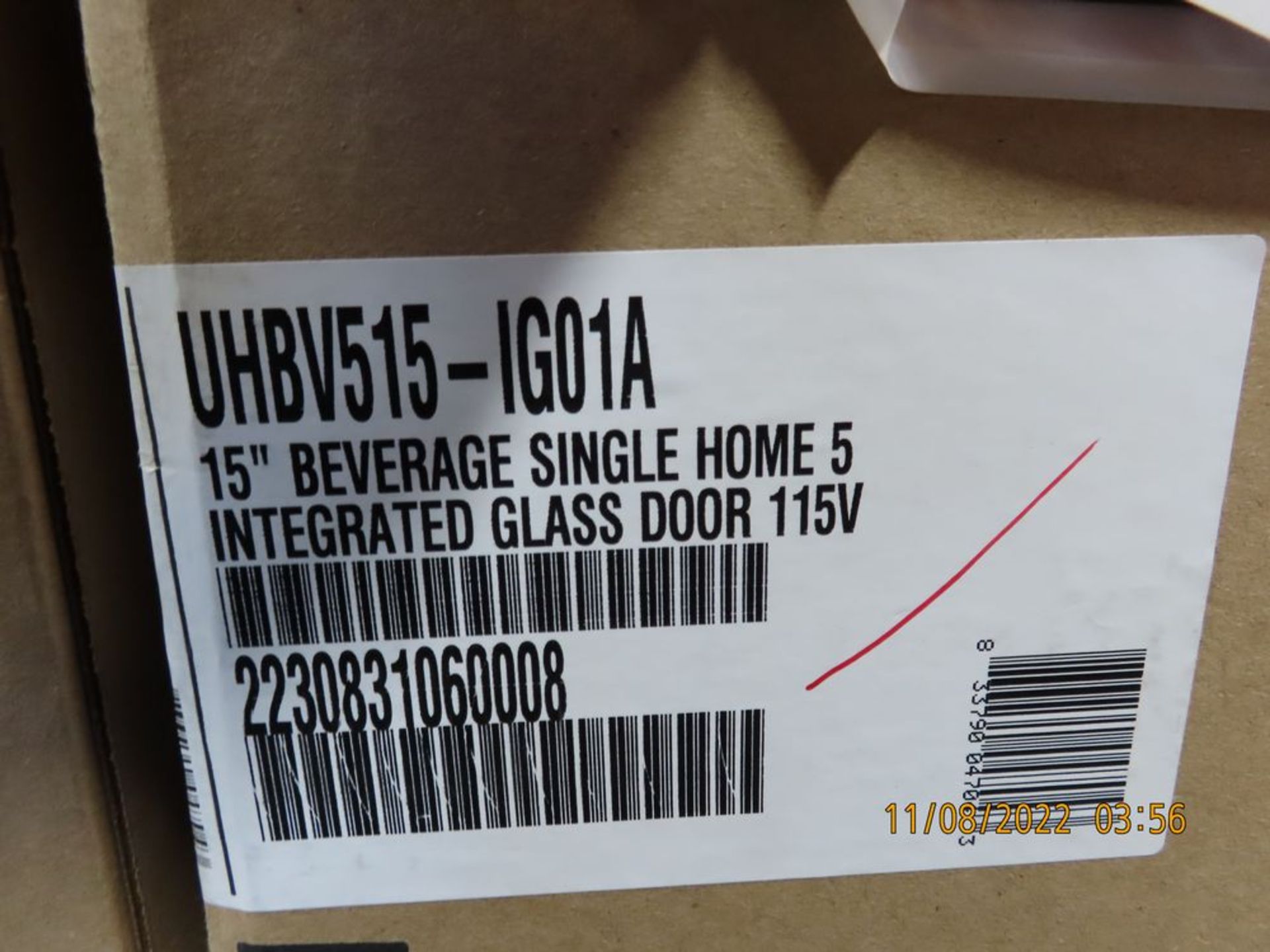 U-Line mod. UHBV515-IG01A, UL-BEV Center 15'' REV Hinge INTEGR, 115V, Undercounter Beverage Center - Image 3 of 3