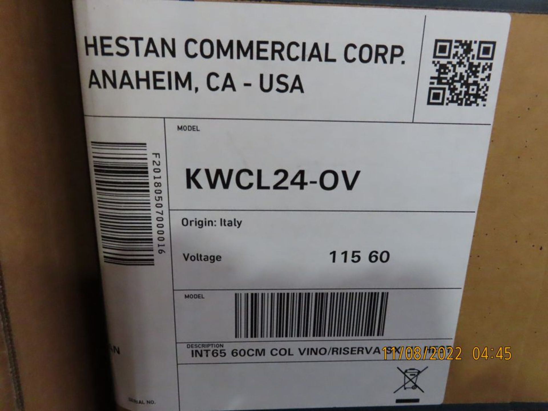Hestan mod. KWCL24-OV, 24'' Built-In Dual Zone Wine Cooler, Left-Hanging Hinge, 72-Bottle Cap. - Image 3 of 3