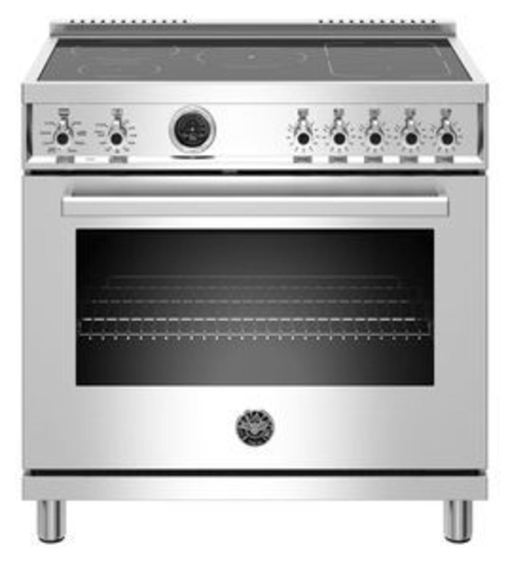 Bertazzoni mod. PROF365INSXT, 36'' Prof. Series 5-Heat Zone Induction Range, Electric, Stainless