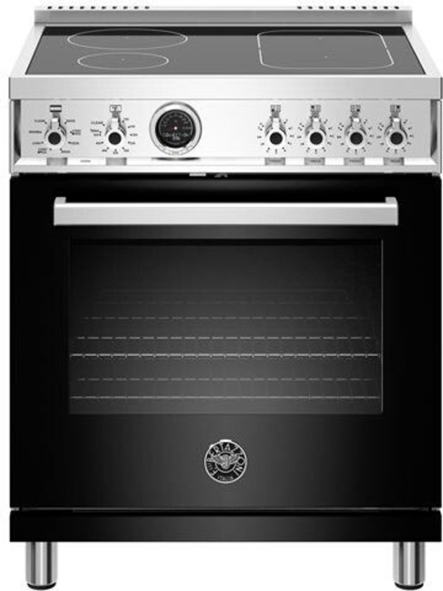 Bertazzoni mod. PROF304INSNET, 30'' Prof Series Electric Induction Range w/ 4-Heating Zones, Black