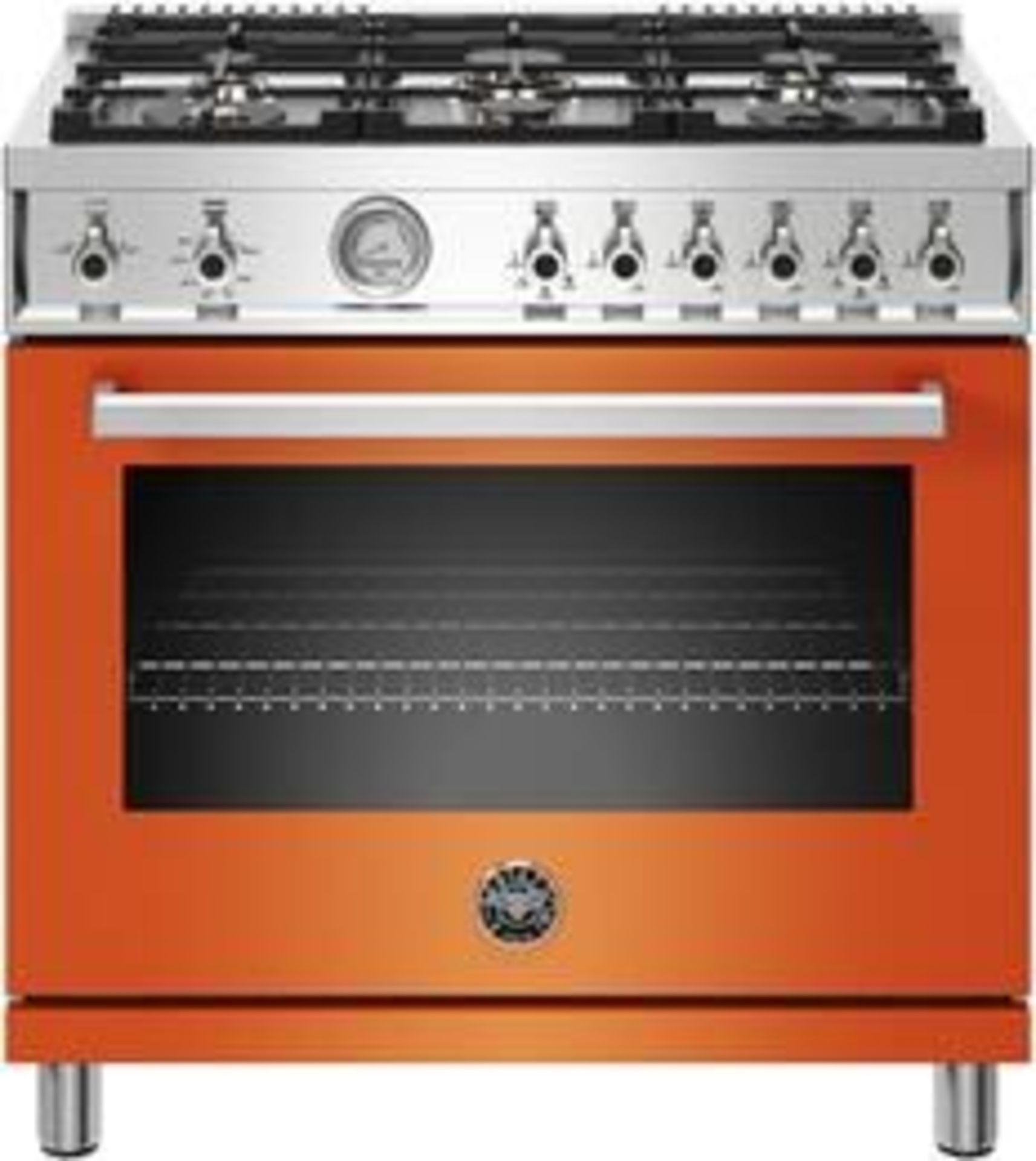 Bertazzoni mod. PROF366GASART, BZ-36'' Prof Series Range Gas Oven, Orange