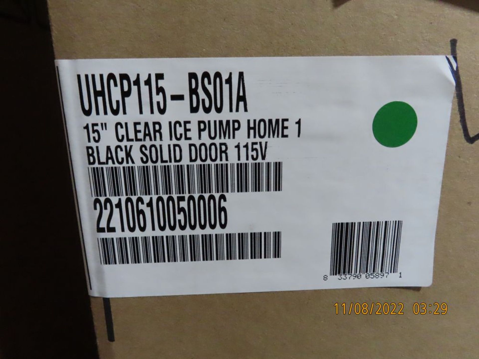 U-Line mod. UHCP115-BS01A, UL-Clear Ice Maker 15'' Pump, REV Hinge Black, SL - Image 3 of 3